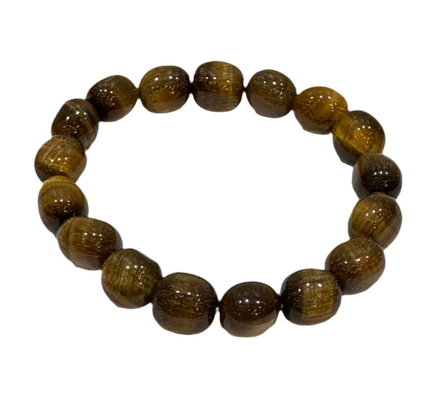 Gold Tiger Eye Free-Form Nugget Bead Bracelet