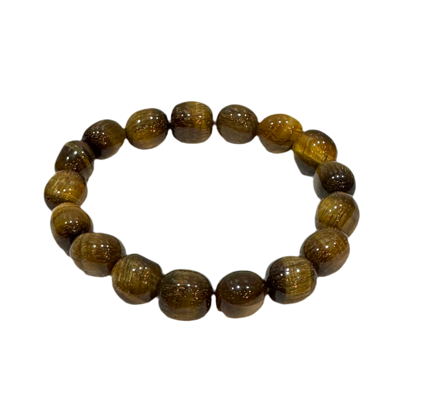 Gold Tiger Eye Free-Form Nugget Bead Bracelet