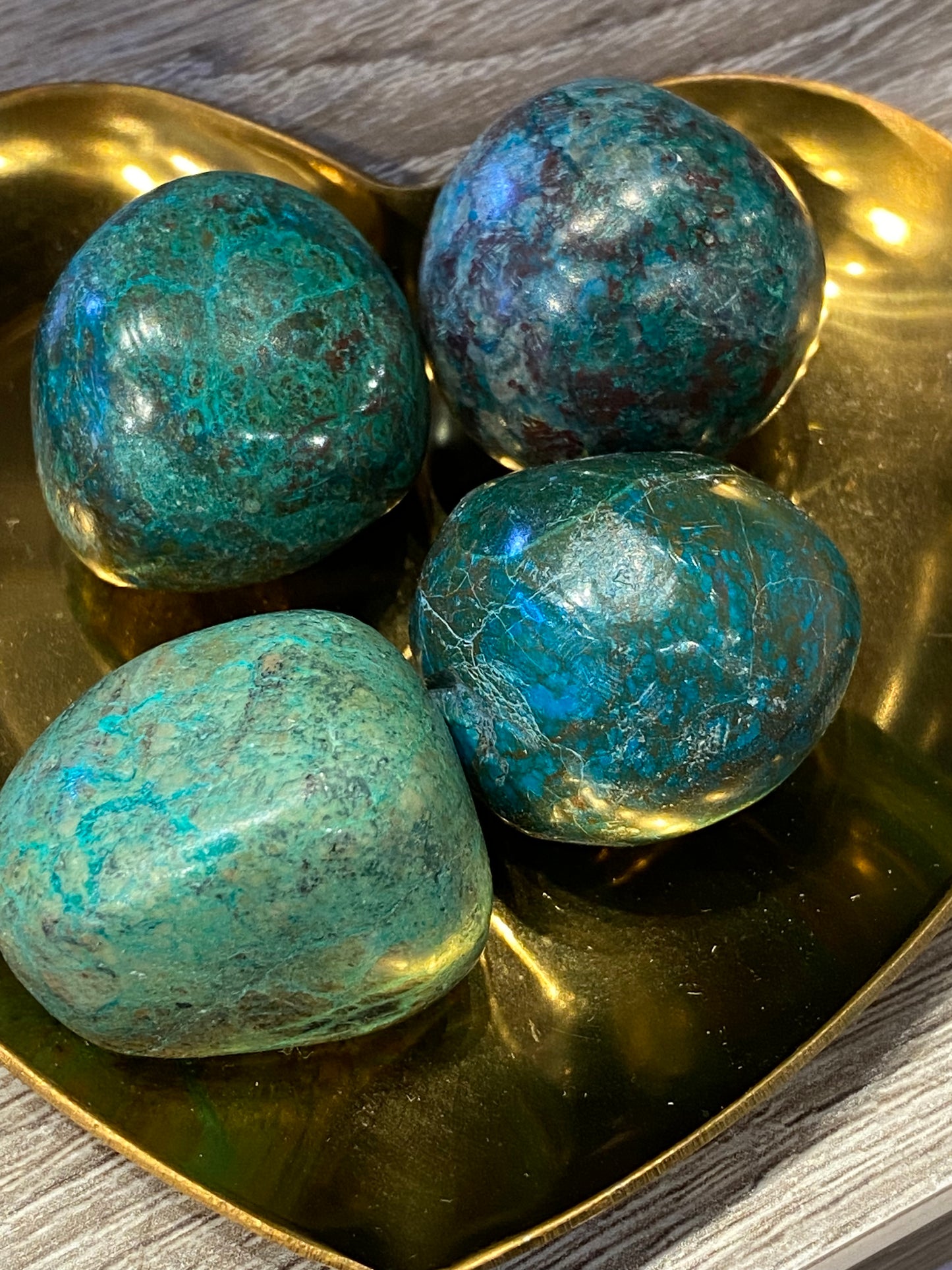 Chrysocolla Round Polished Tumbled Stone 1pc