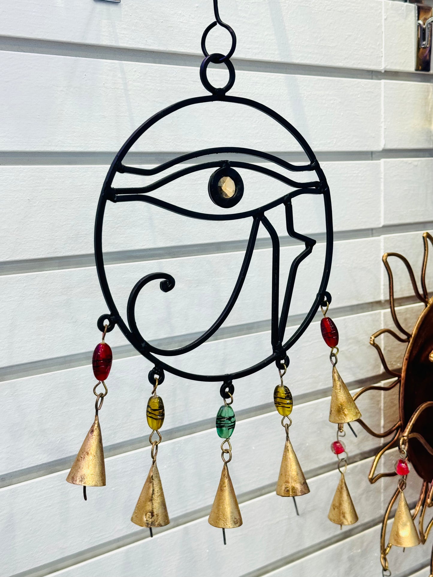 Handmade Eye Of Horus Cast Iron Wind Chime