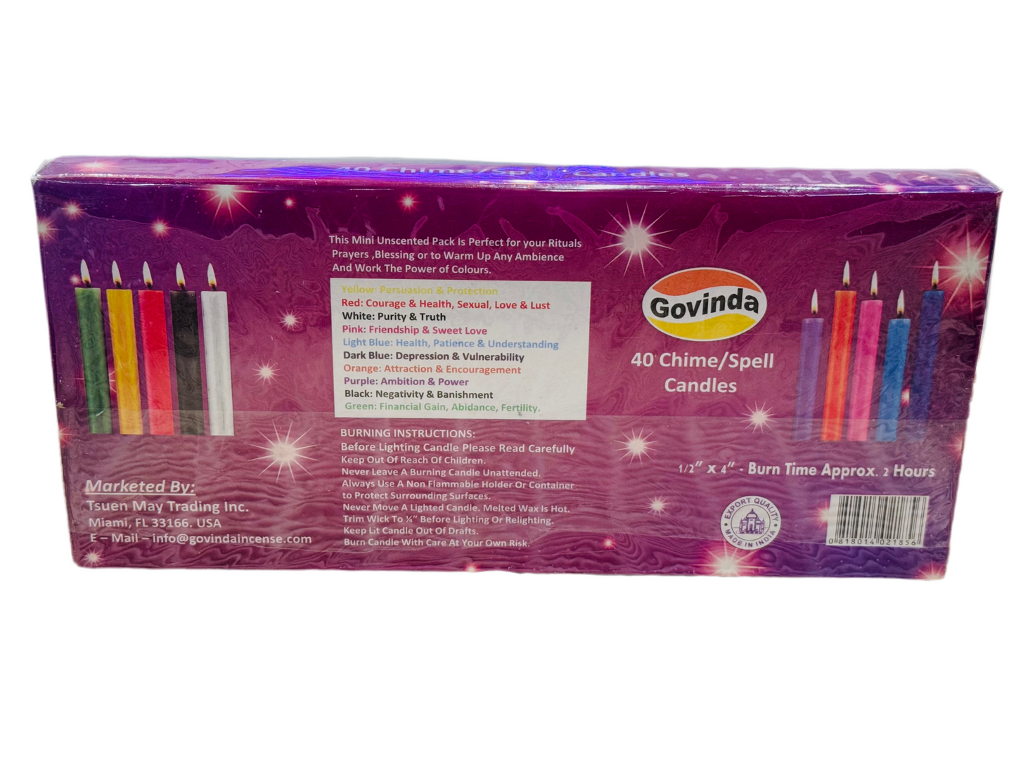 Govinda 40 Chime Spell Candles