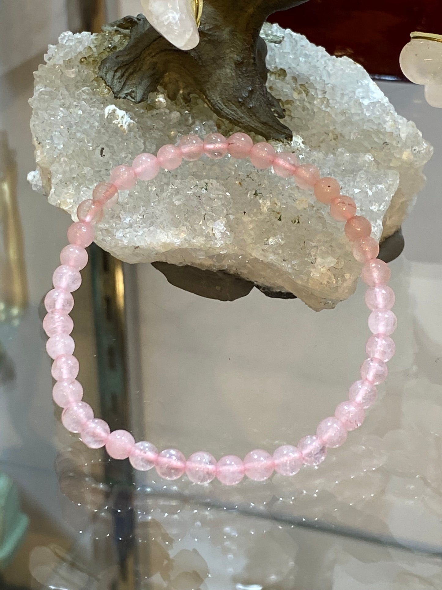 Rose Quartz Bracelet 4mm