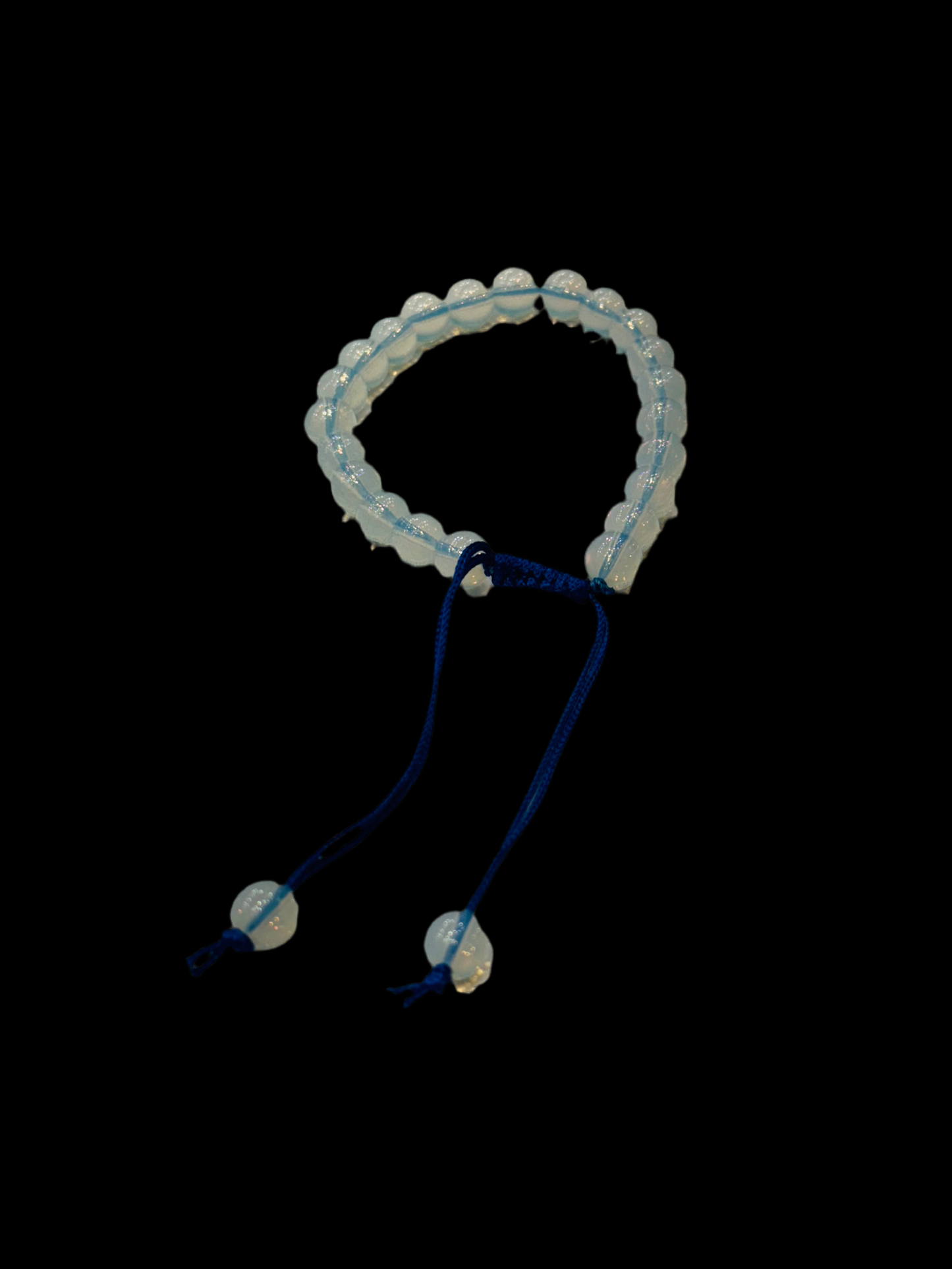 Opalite Blue Pull Tie String Bracelet