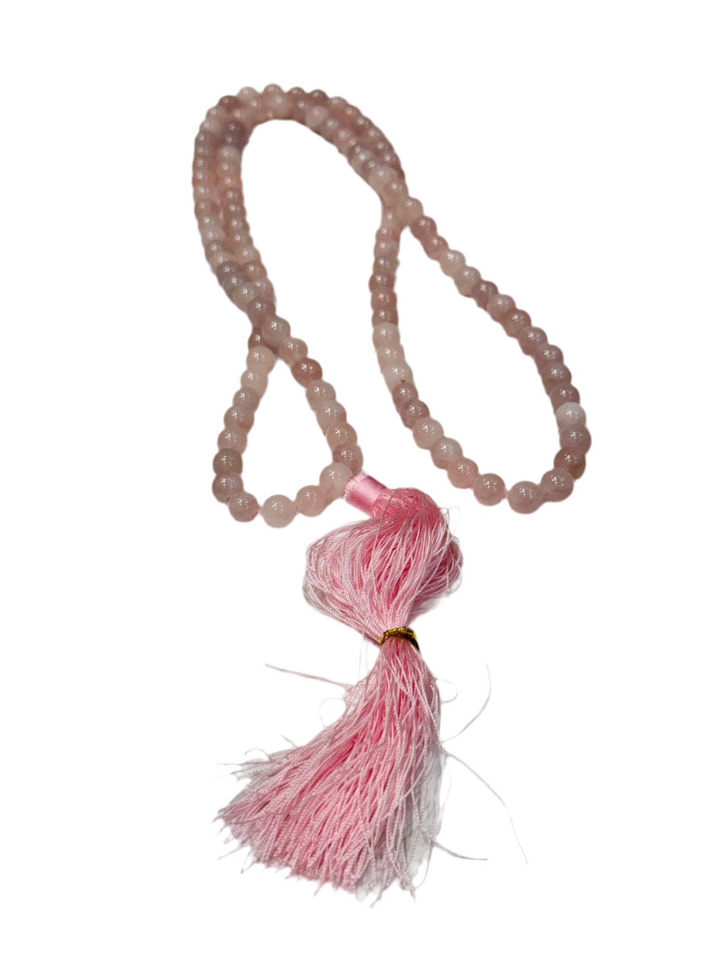 Rose Quartz Japamala Beads Light Pink Tassel 108