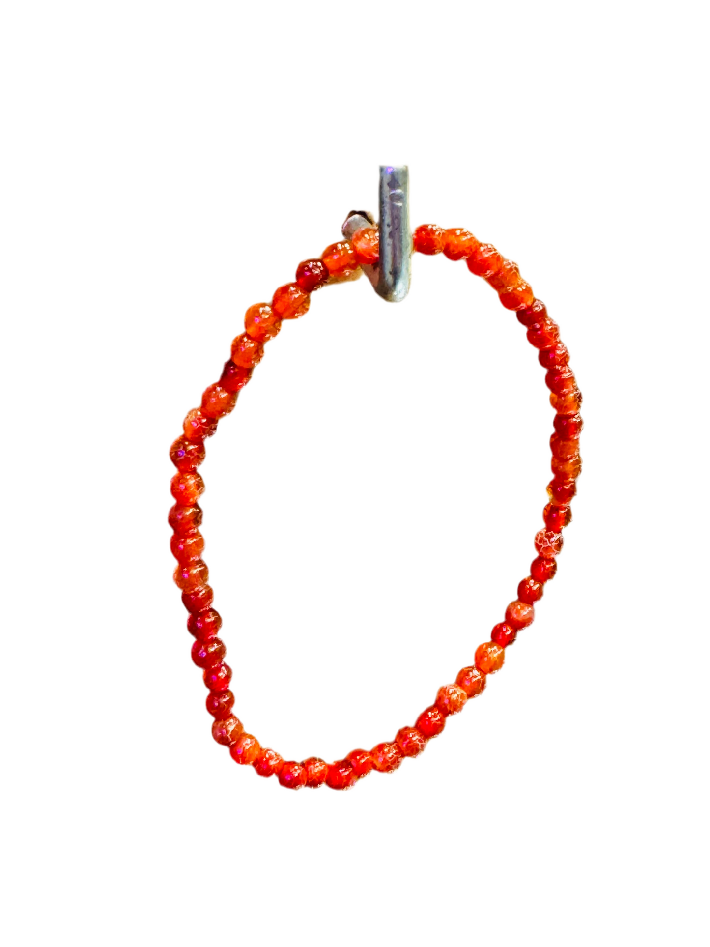 Carnelian Stretch Beaded Bracelet 4mm