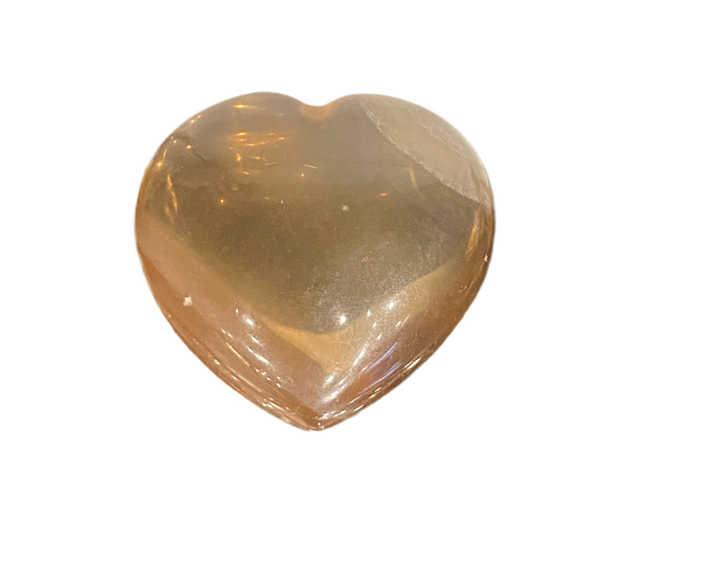 Smoky Quartz Heart Tumbled Hand Carved Polished Pocket Size