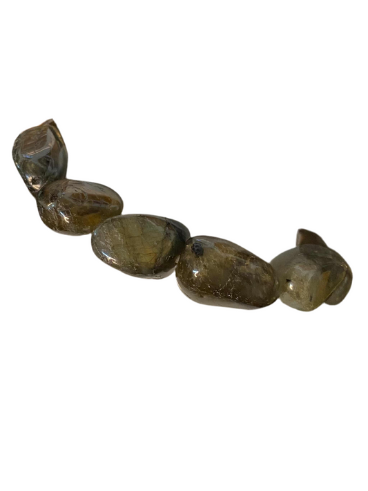 Labradorite Nugget Tumbled Bracelet 10mm