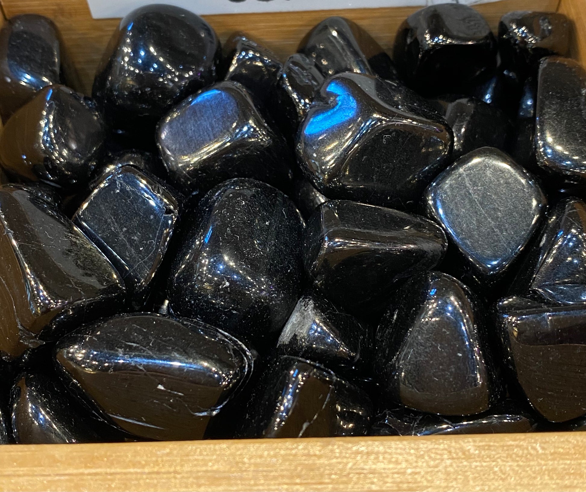 Jet Tumbled Stones