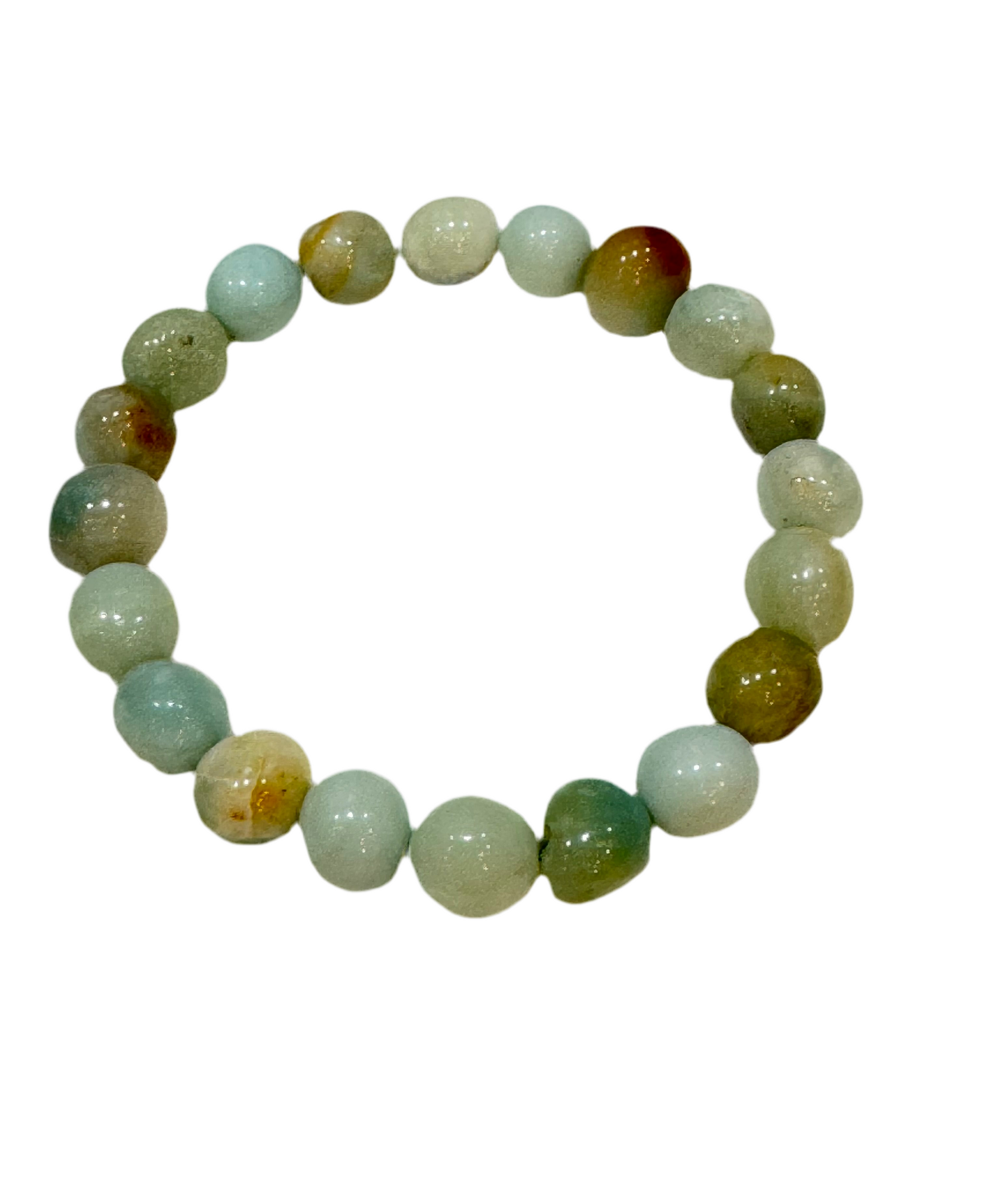 Amazonite Round Beaded Bracelet