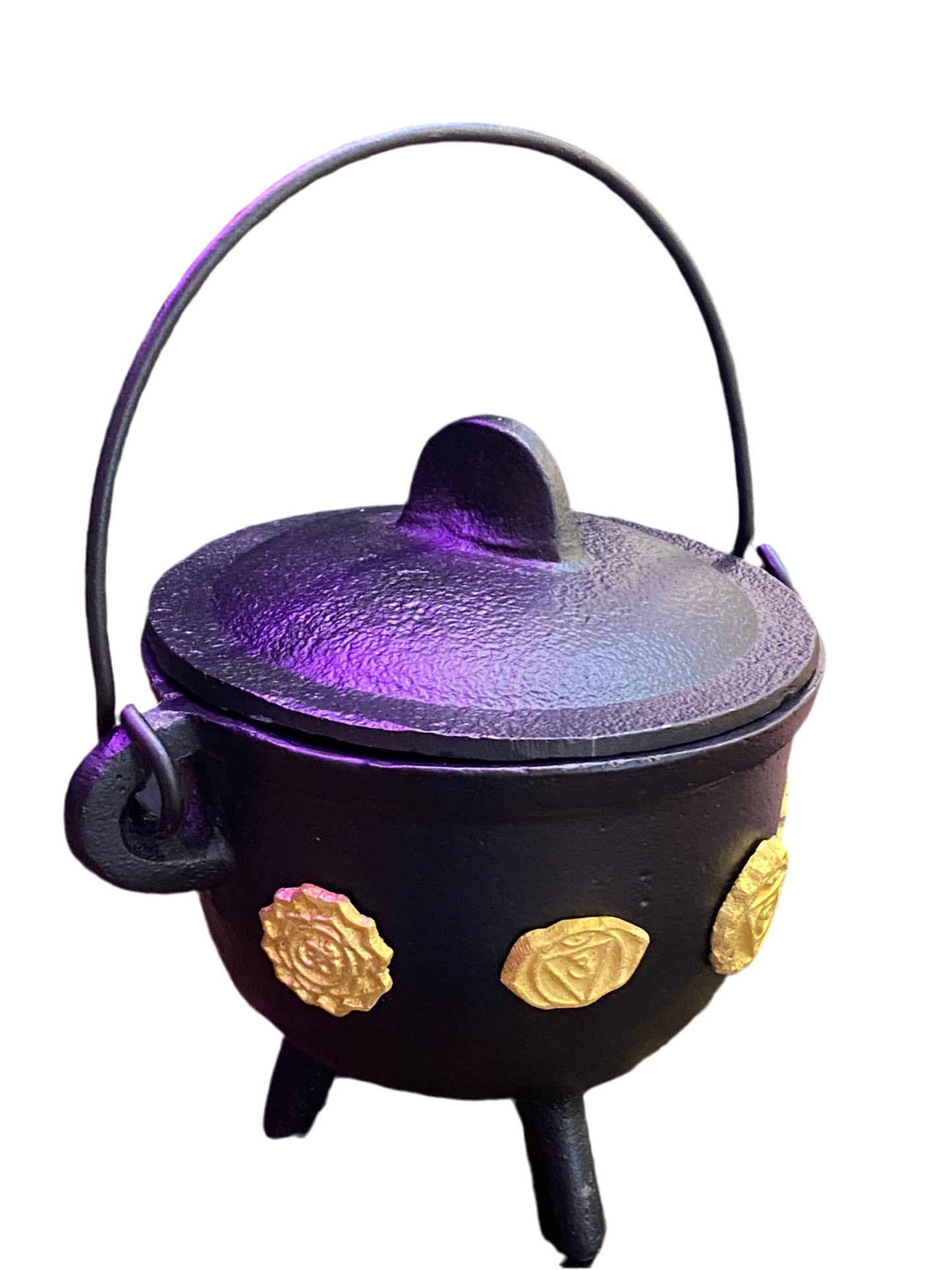 7 Symbol Chakra Cast Iron Cauldron