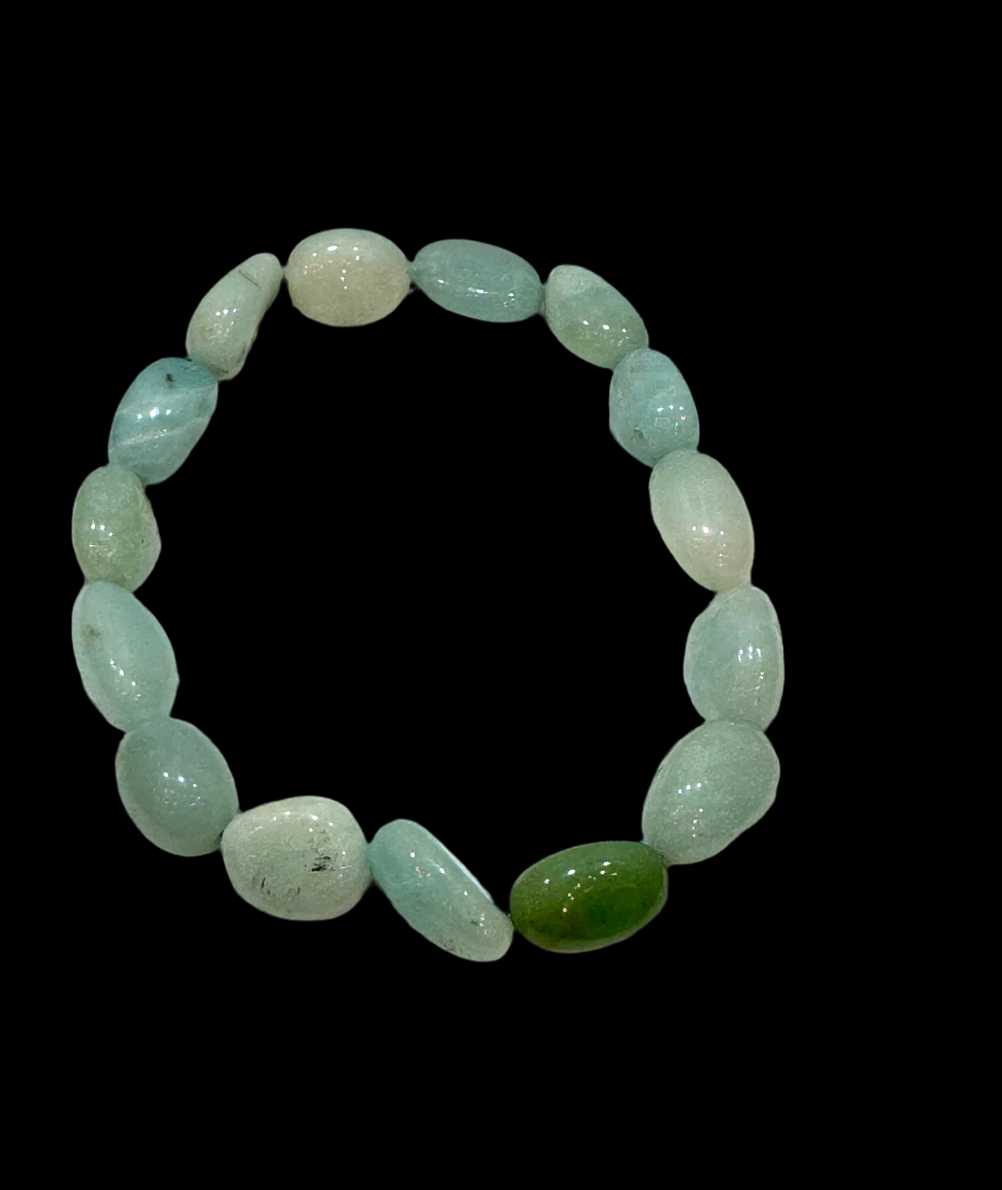 Amazonite Nugget Polished Beaded Bracelet