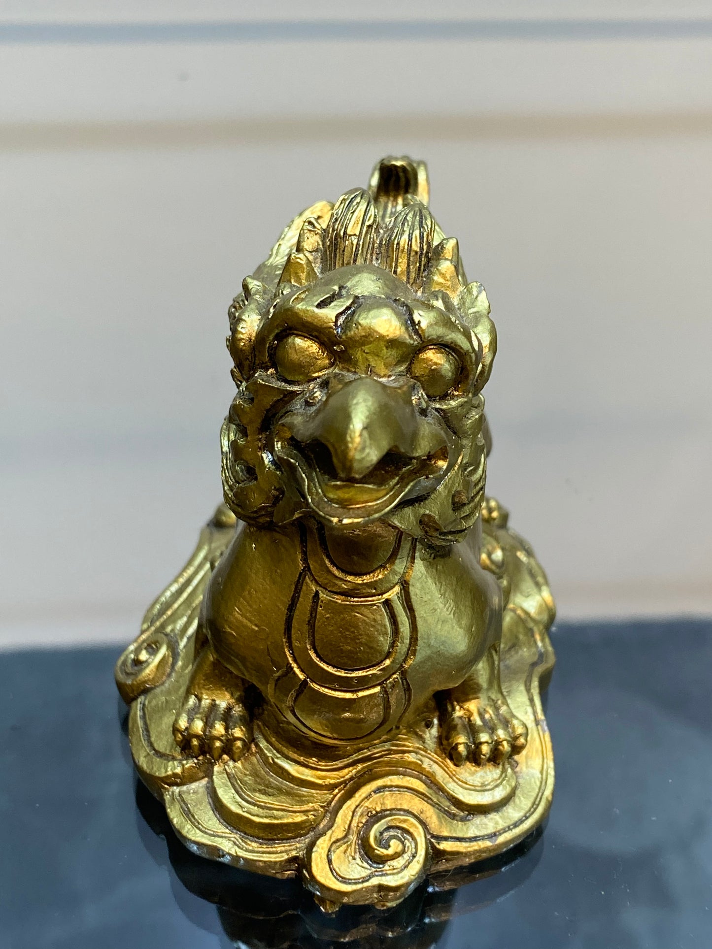 Feng Shui Golden Chinese Auspicious Gryphon Bird