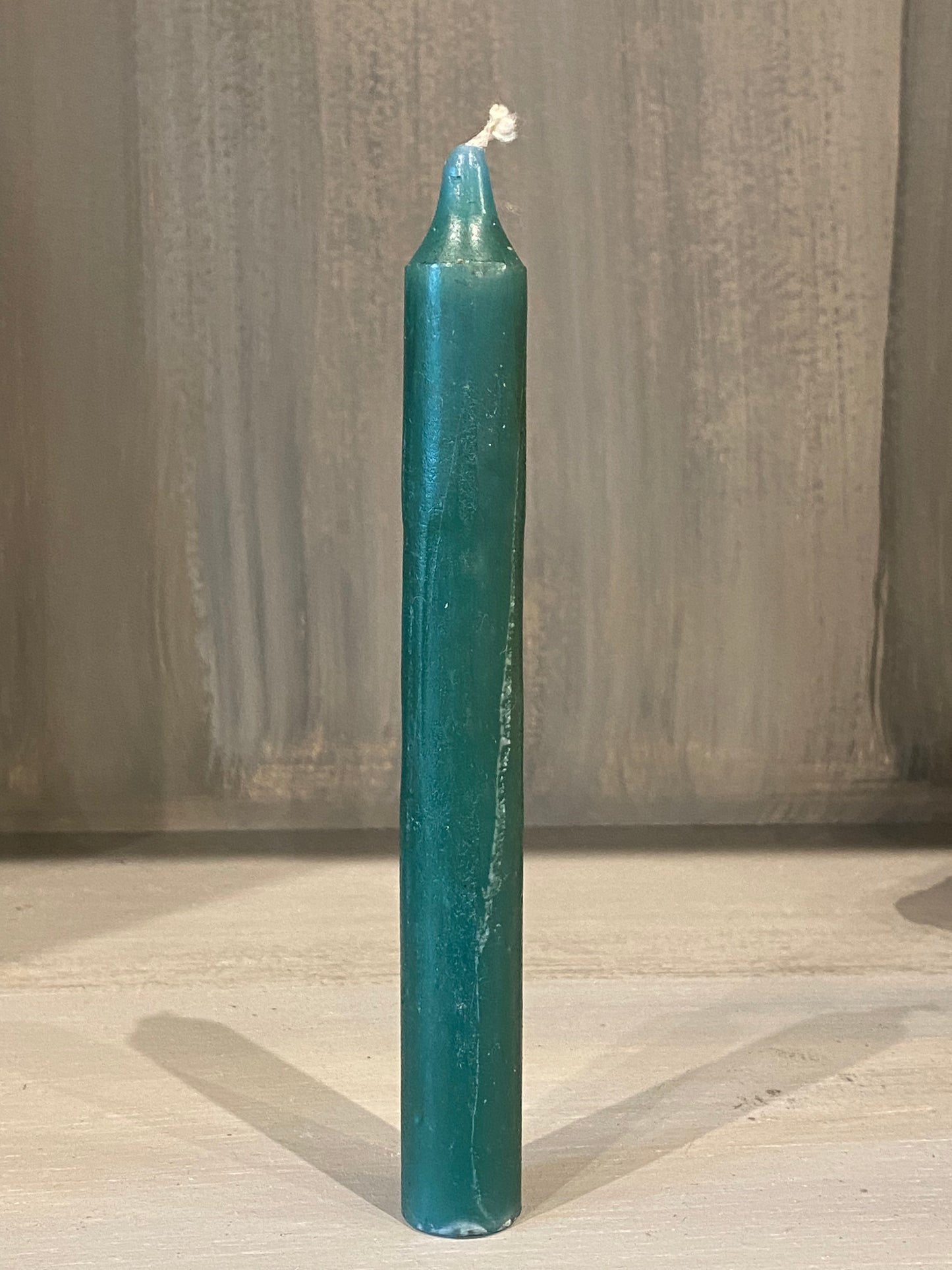 Green 6” Household Taper Candle