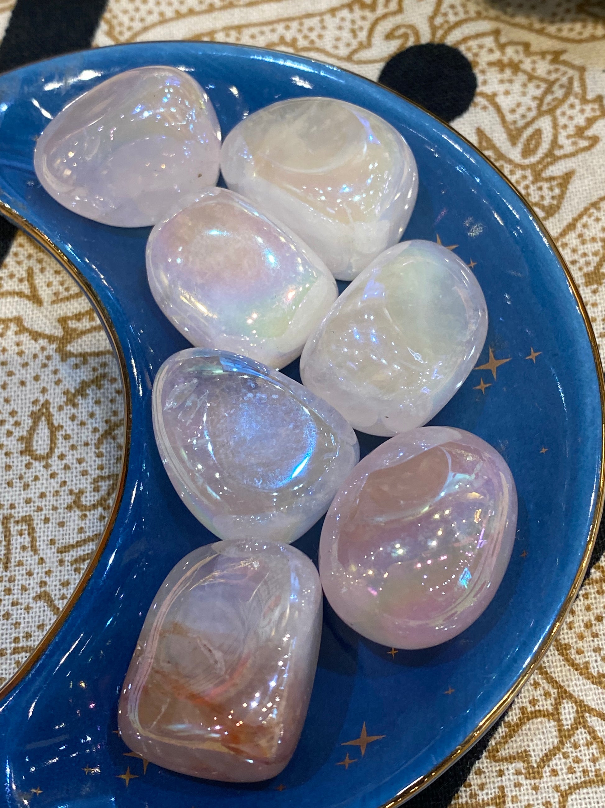 Rose Aura Quartz Polished Tumbled Stone 1pc