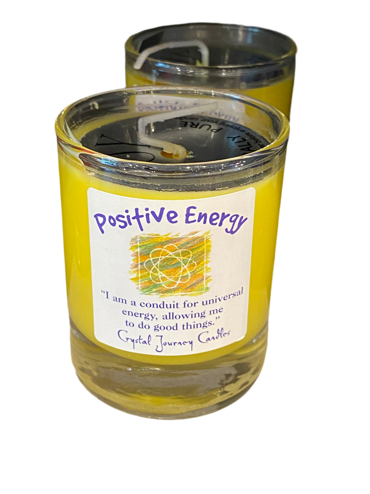 Crystal Journey Filled Glass Votives - Positive Energy