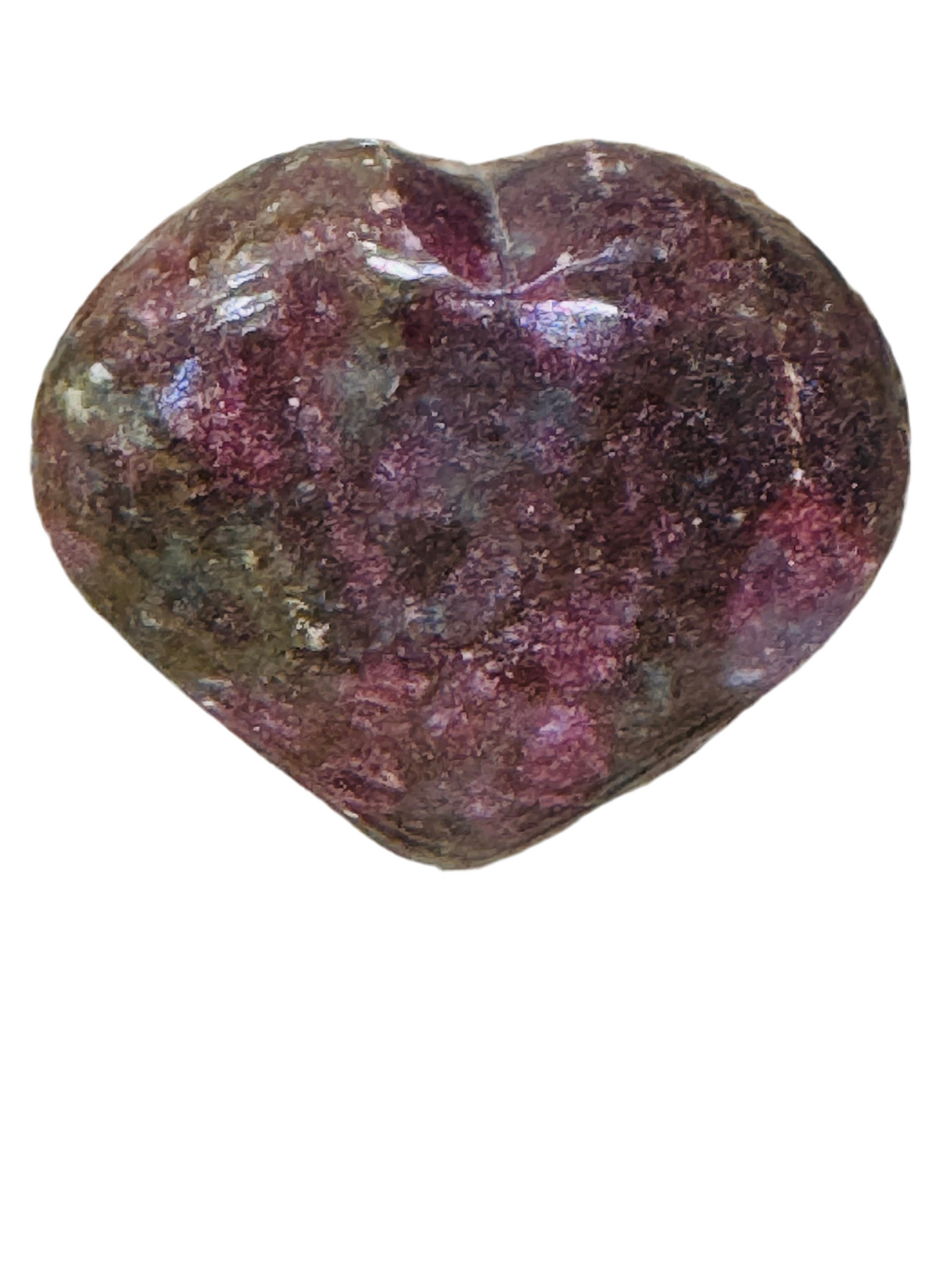 Zoisite Heart Hand Carved Large Palm Stone