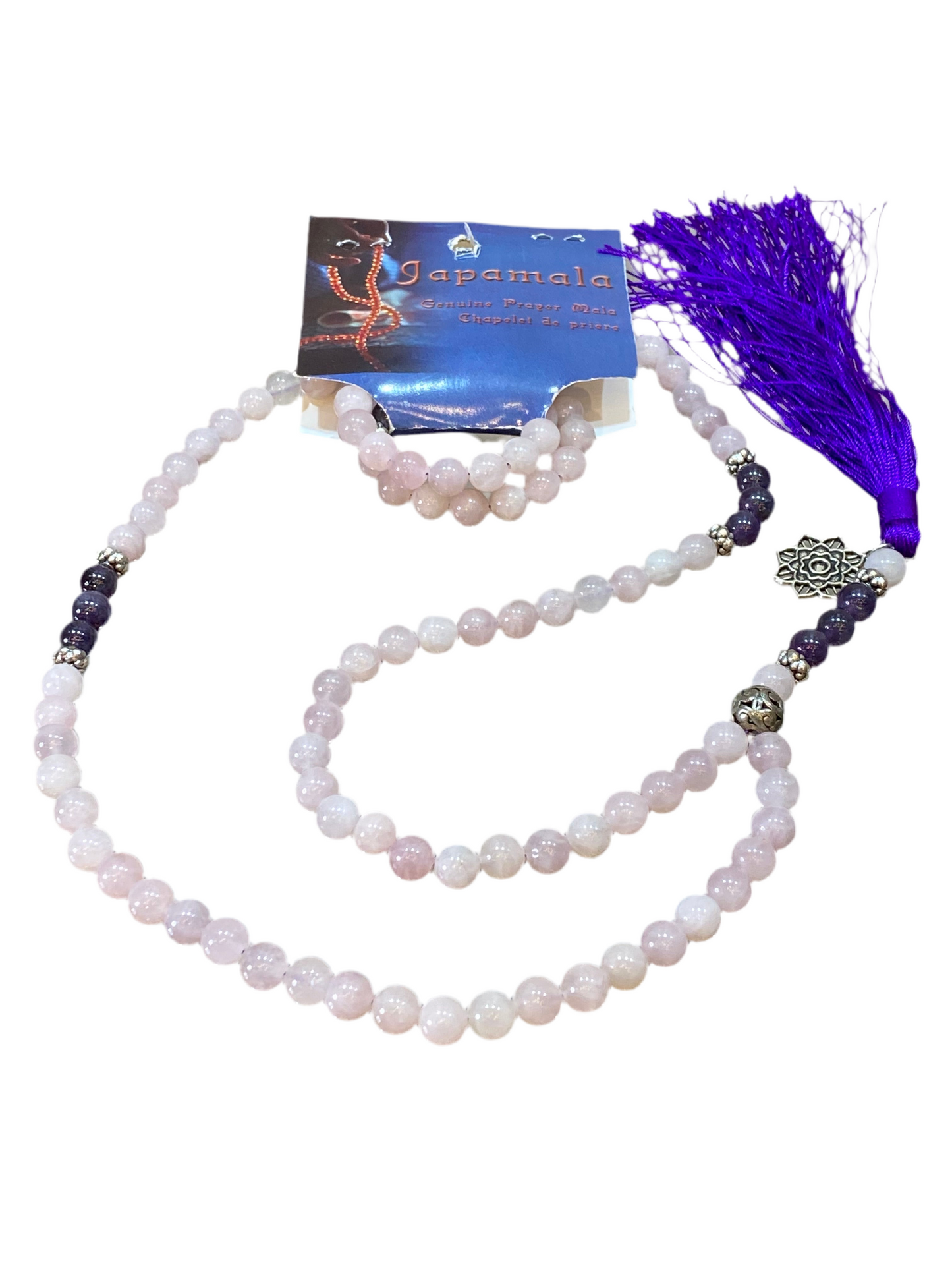 Rose Quartz and Amethyst Prayer Mala 