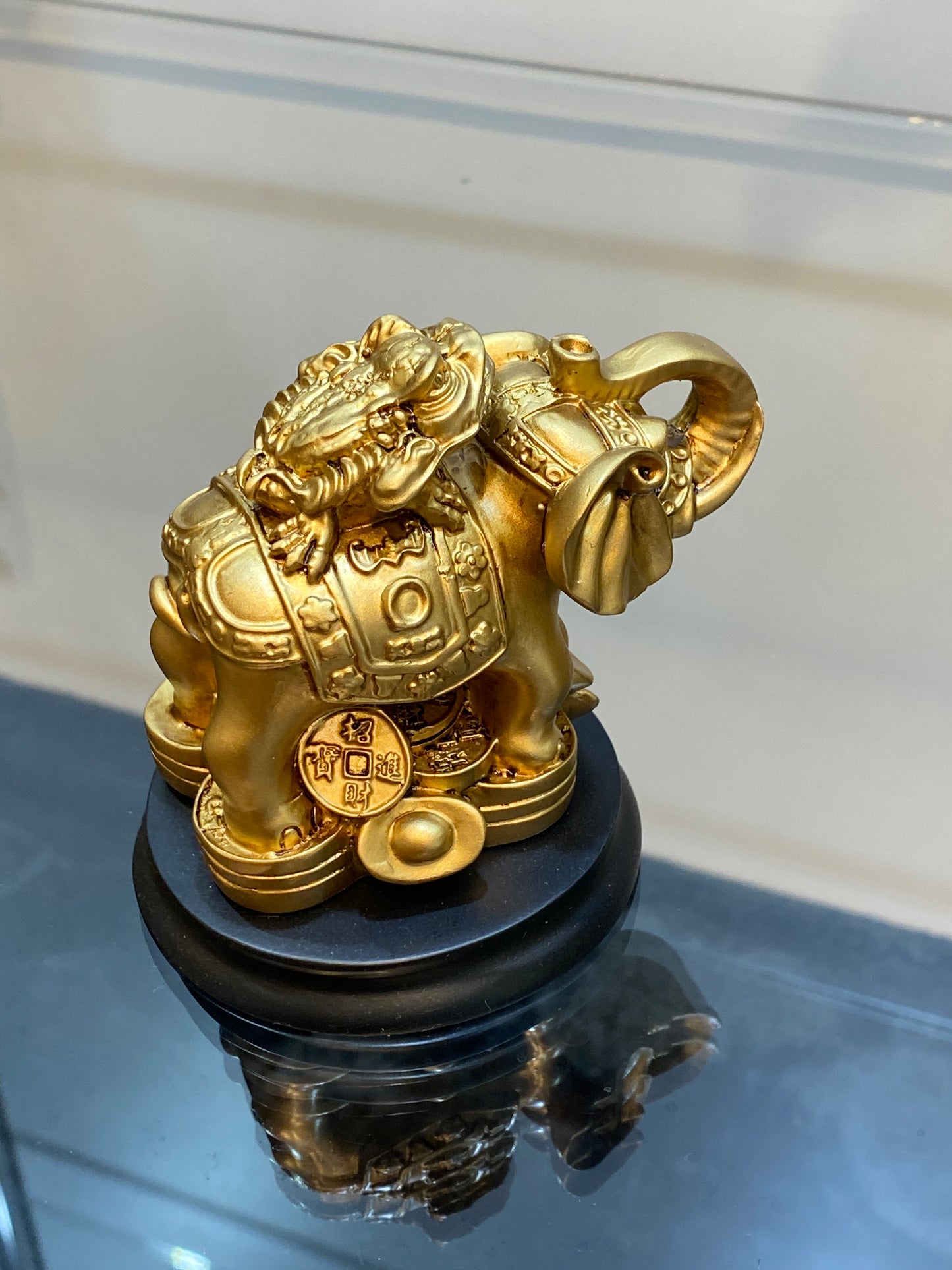 Feng Shui Frog with Elephant For Success, Victory, Leadership, Fortune, Wish Fulfillment