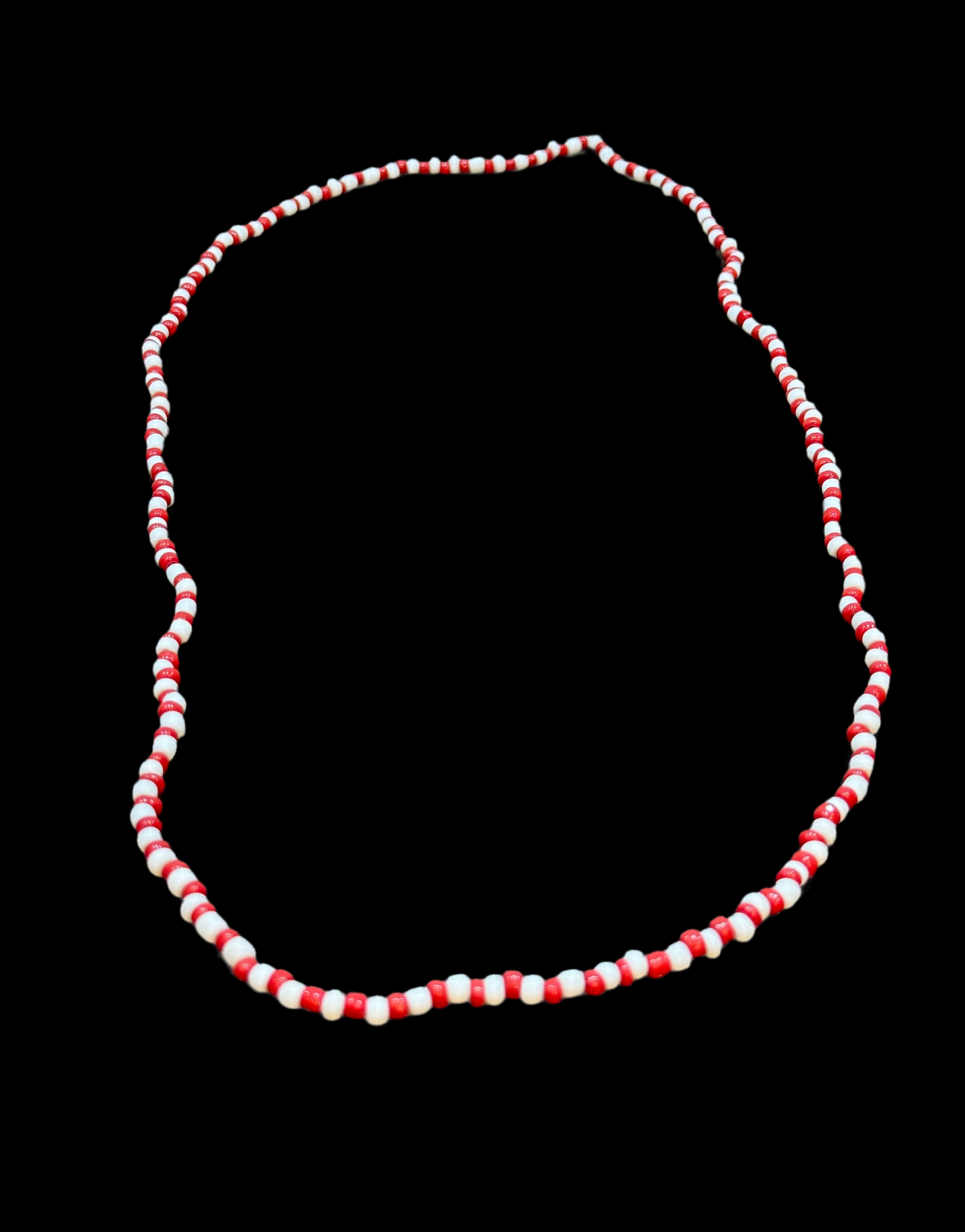 Orisha Chango Beaded Red and White Necklace