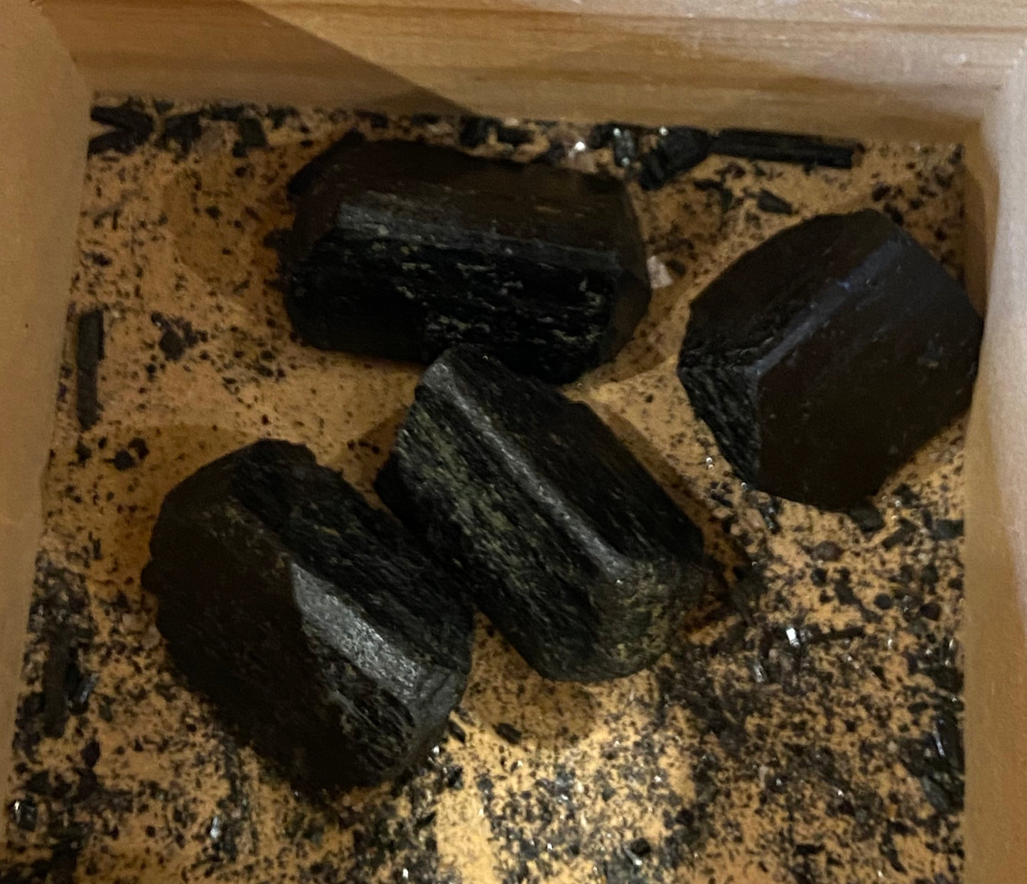 Black Tourmaline Logs Raw Stone 1pc