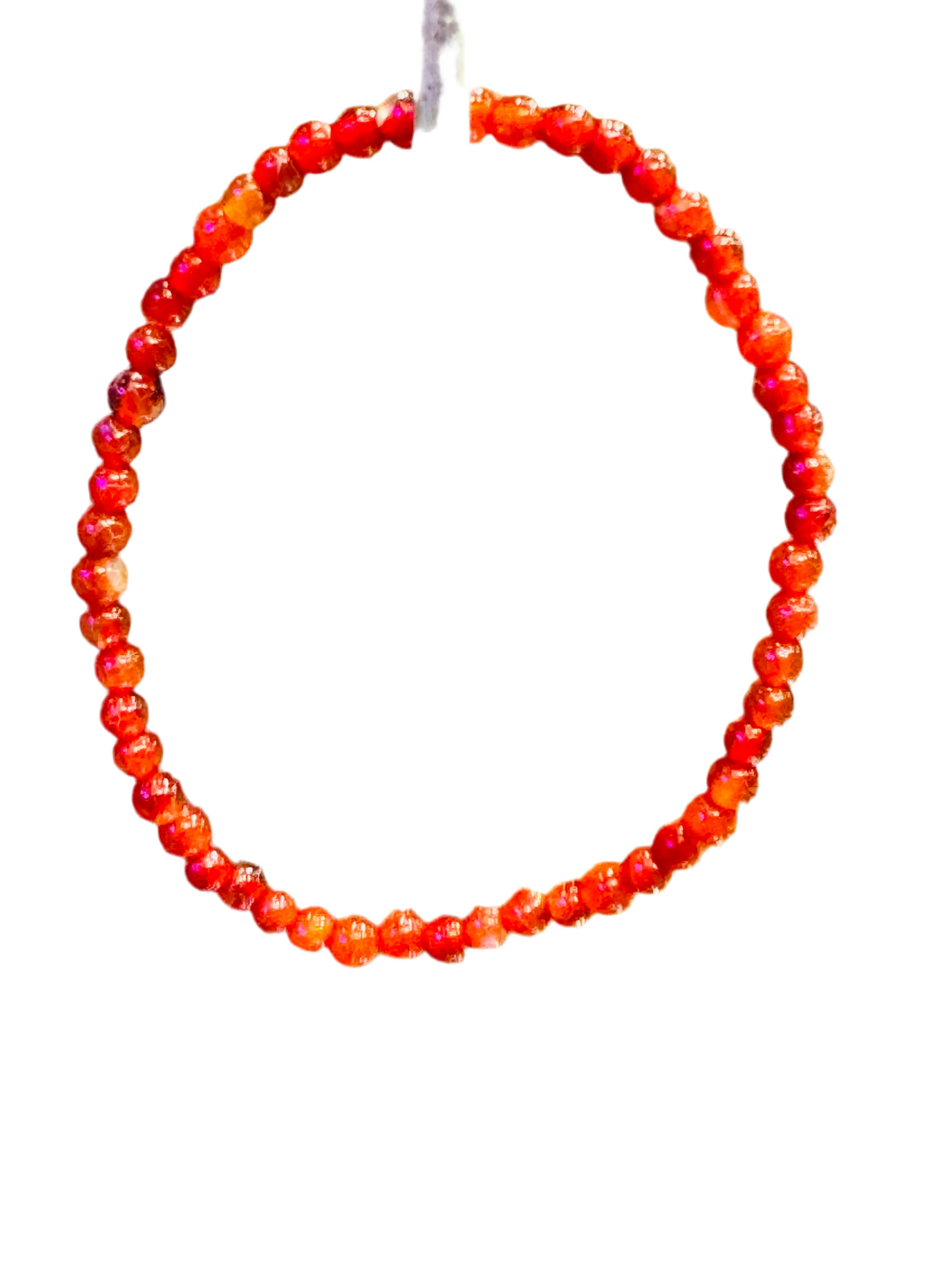 Carnelian Stretch Beaded Bracelet 4mm