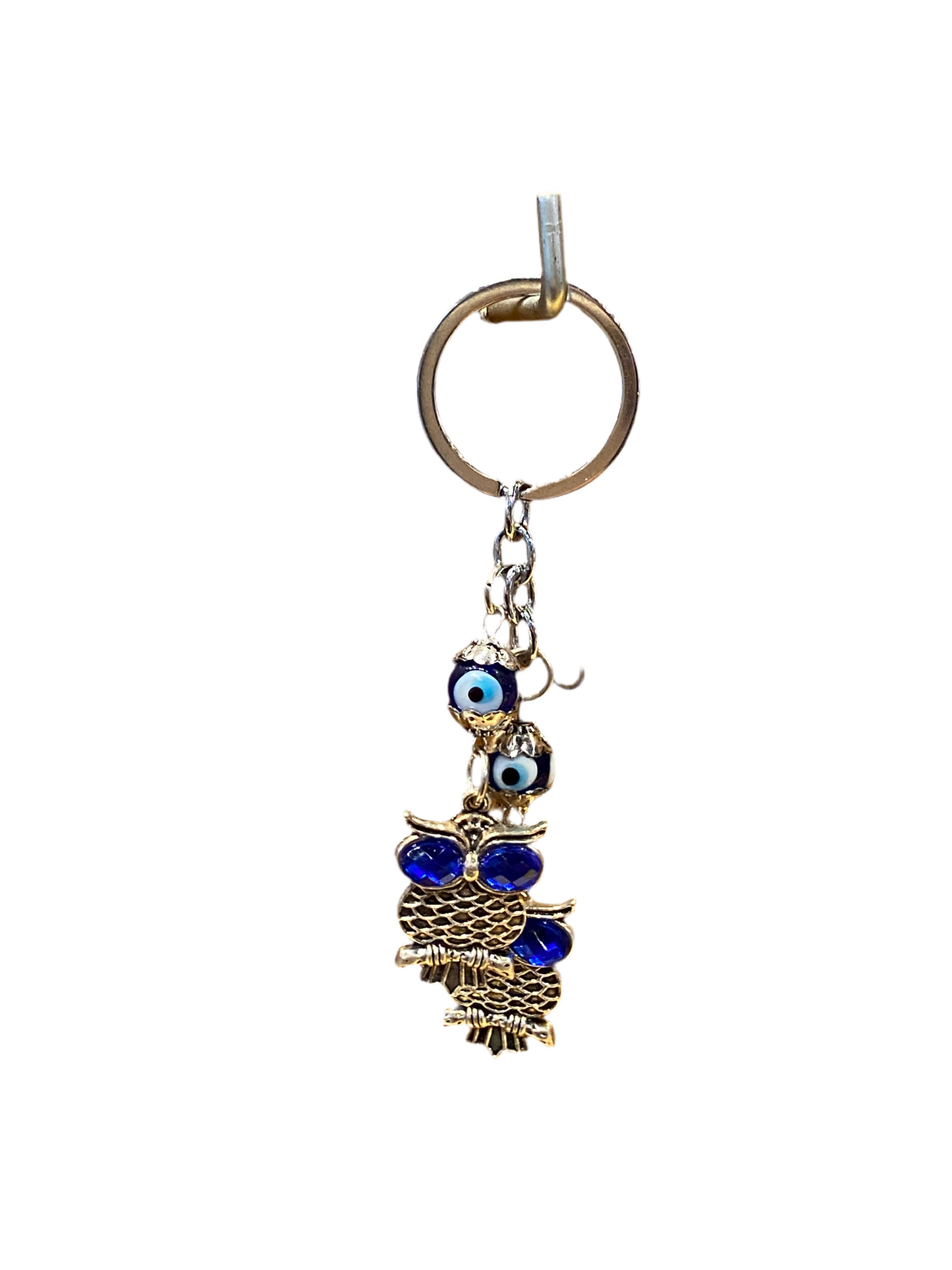 Evil Eye Double Owl Keychain