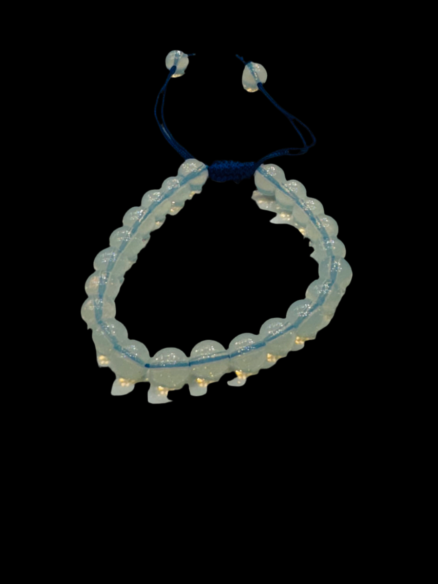 Opalite Blue Pull Tie String Bracelet