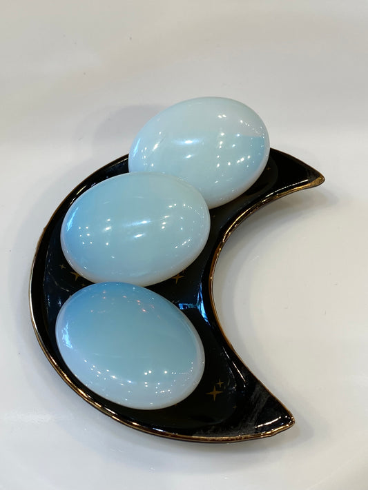 Opalite Glass Palm Stone 1pc