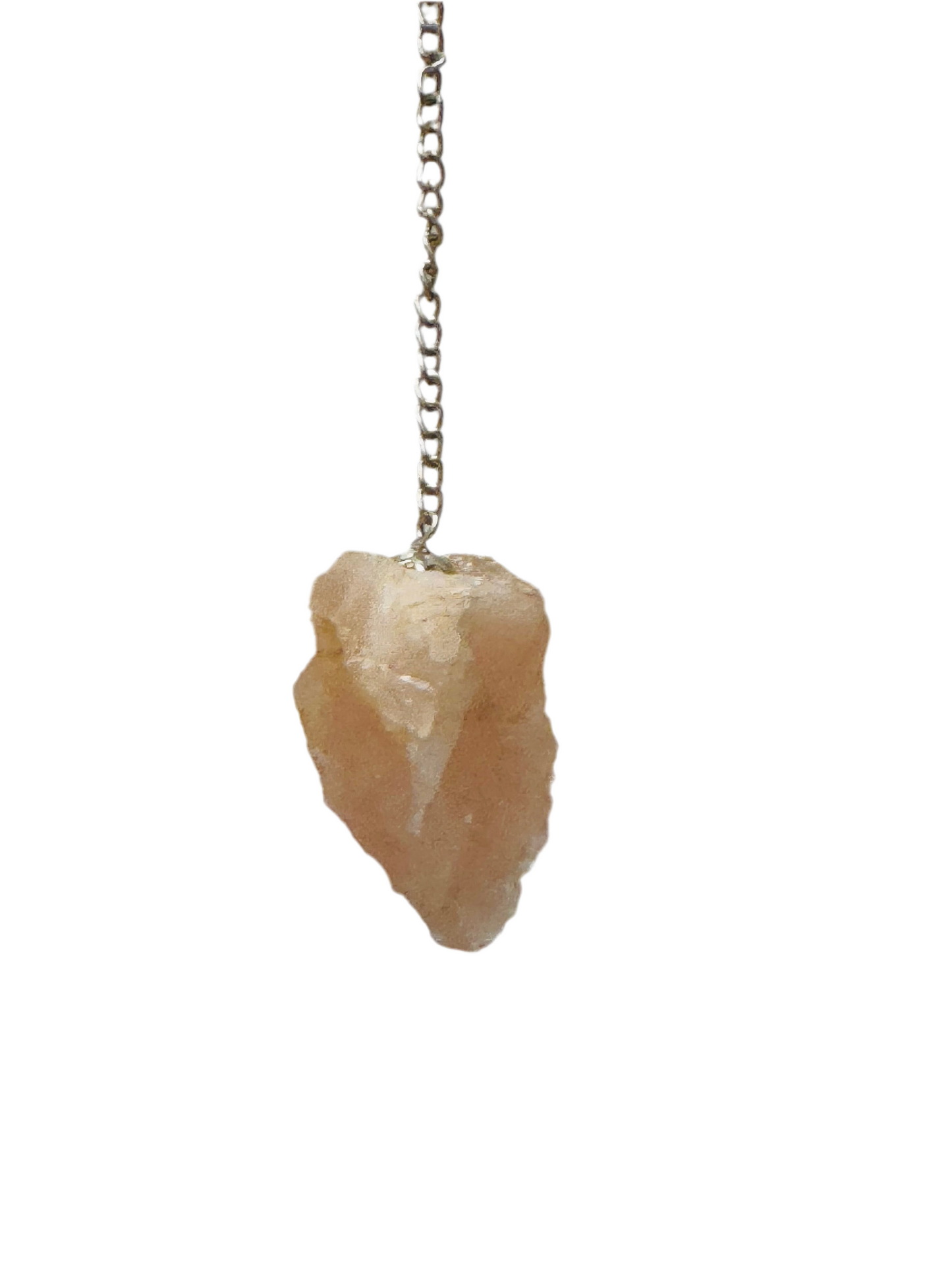 Rose Quartz Pendulum Rough Raw with Chain