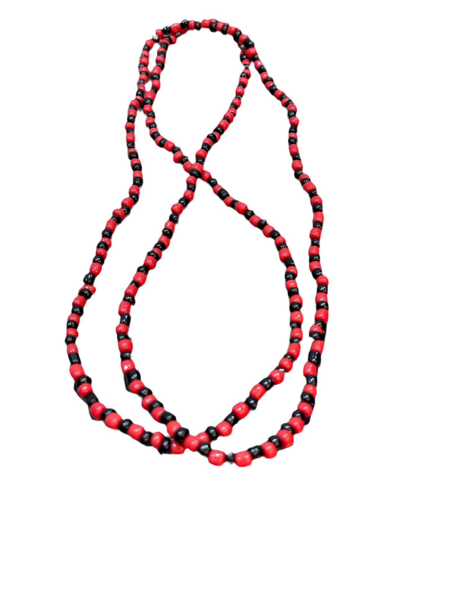 Orisha Elegua Beaded Necklace Black and Red