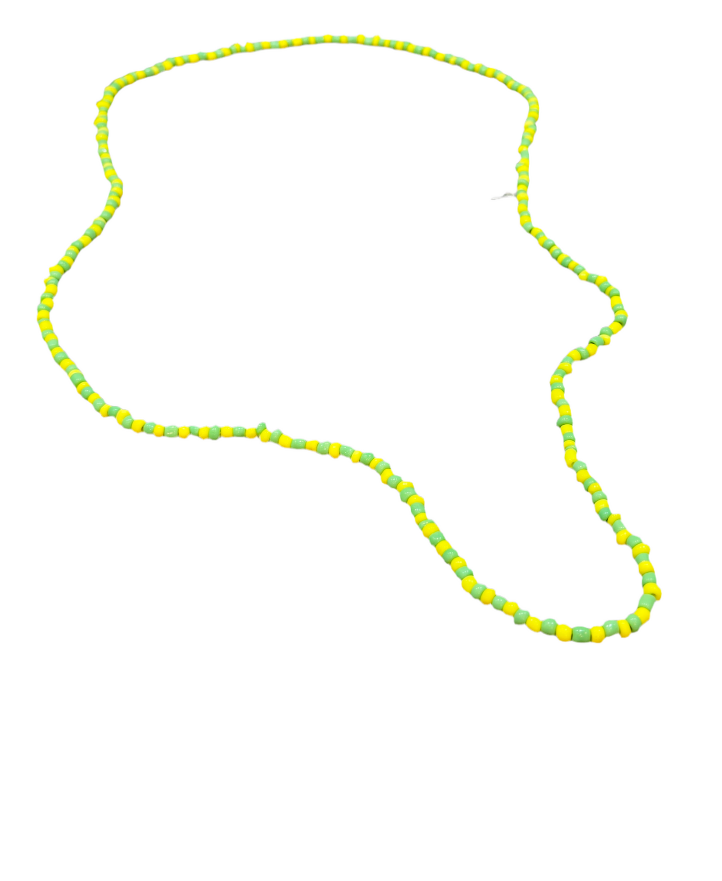 Orisha Orúla Beaded Green and Yellow Necklace