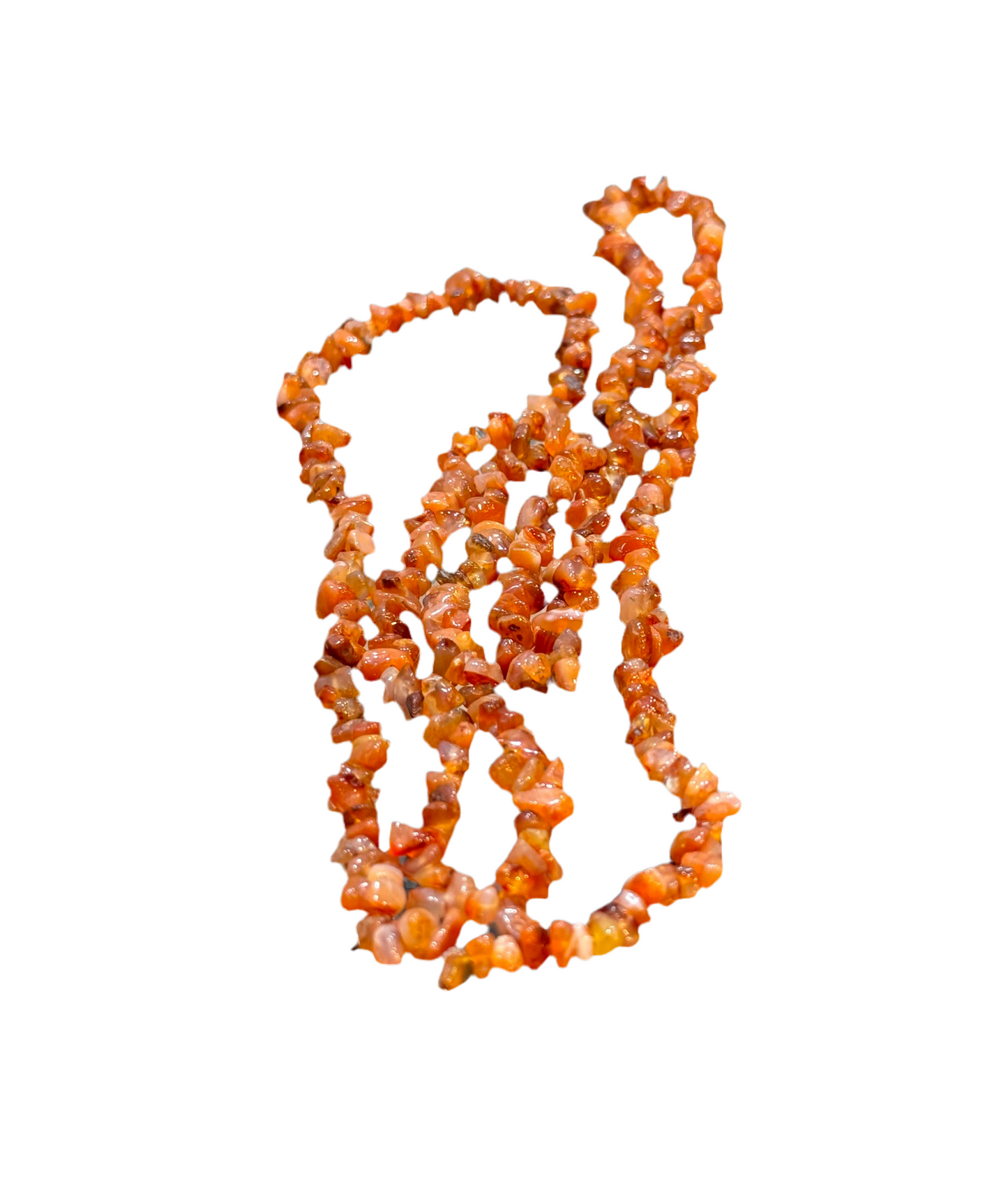 Carnelian Chip Long Necklace