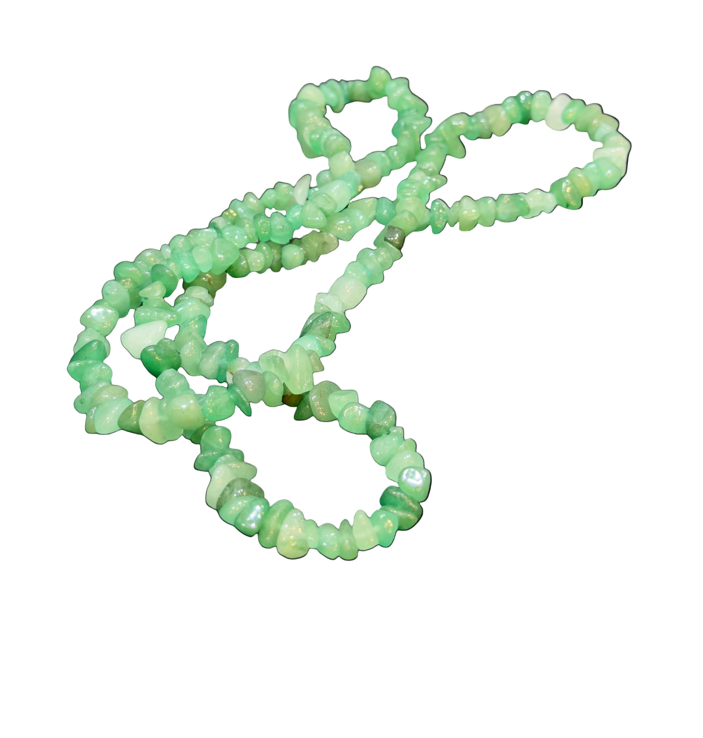 Aventurine Chip Necklace for Prosperity, Luck, and Heart Healing