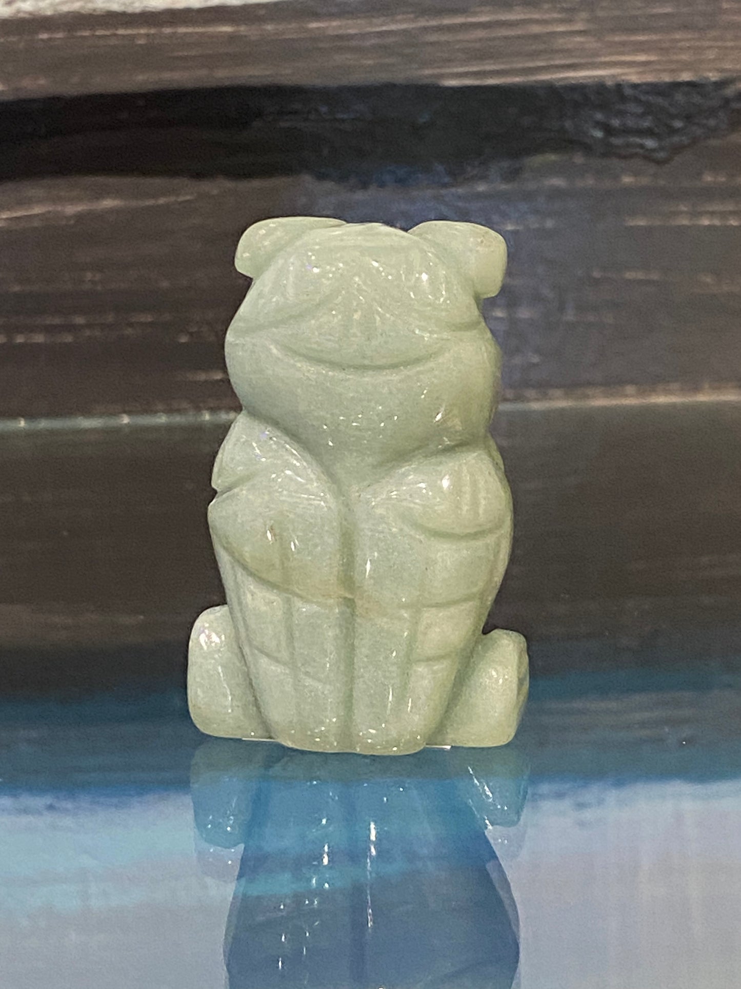 Green Aventurine Spirit Animal Hand Carved Owl