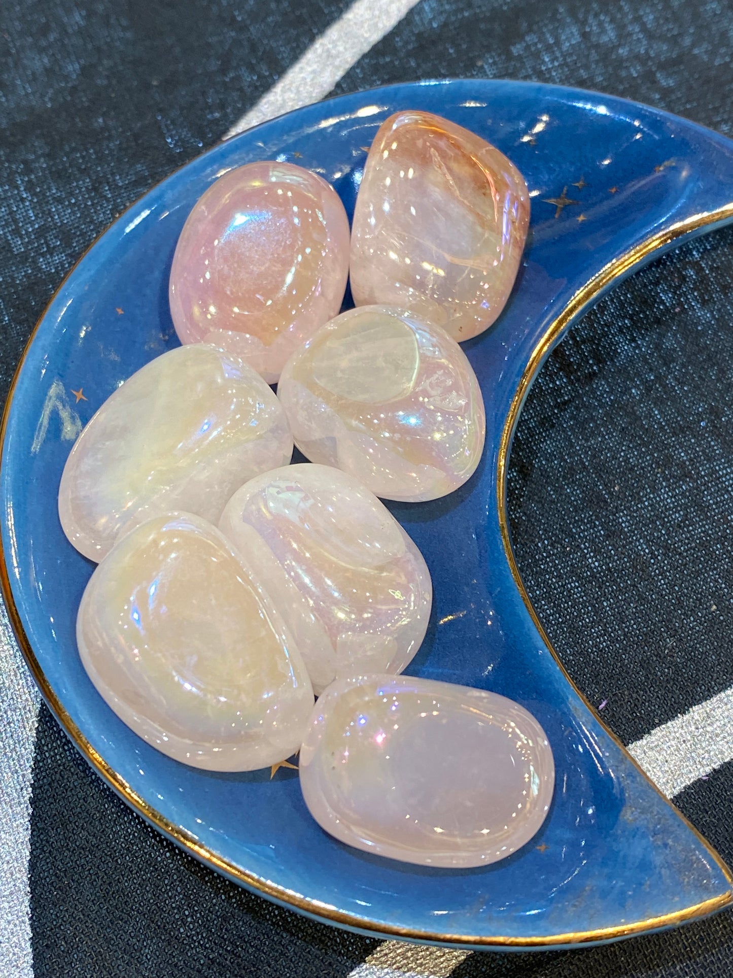 Rose Aura Quartz Polished Tumbled Stone 1pc