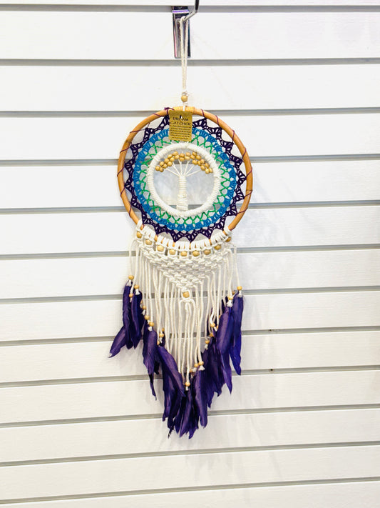 Crochet Dream Catcher Purple Tree of Life