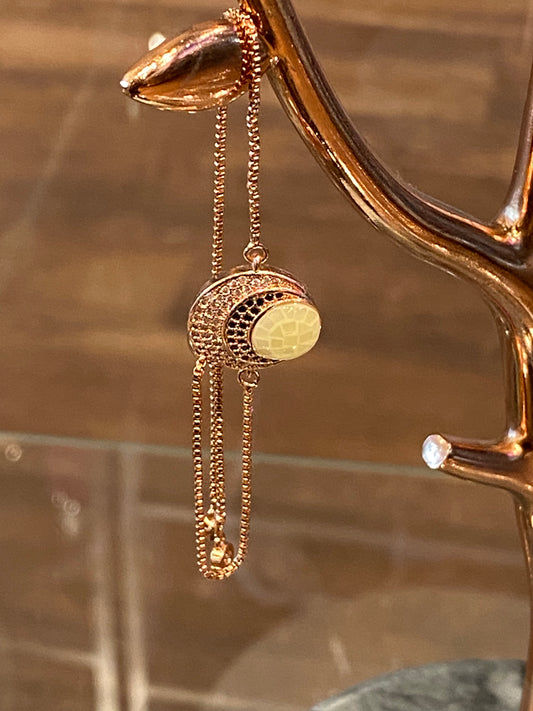 Fashion Jewelry Dainty Rose Gold Color Quarter Moon Bracelet