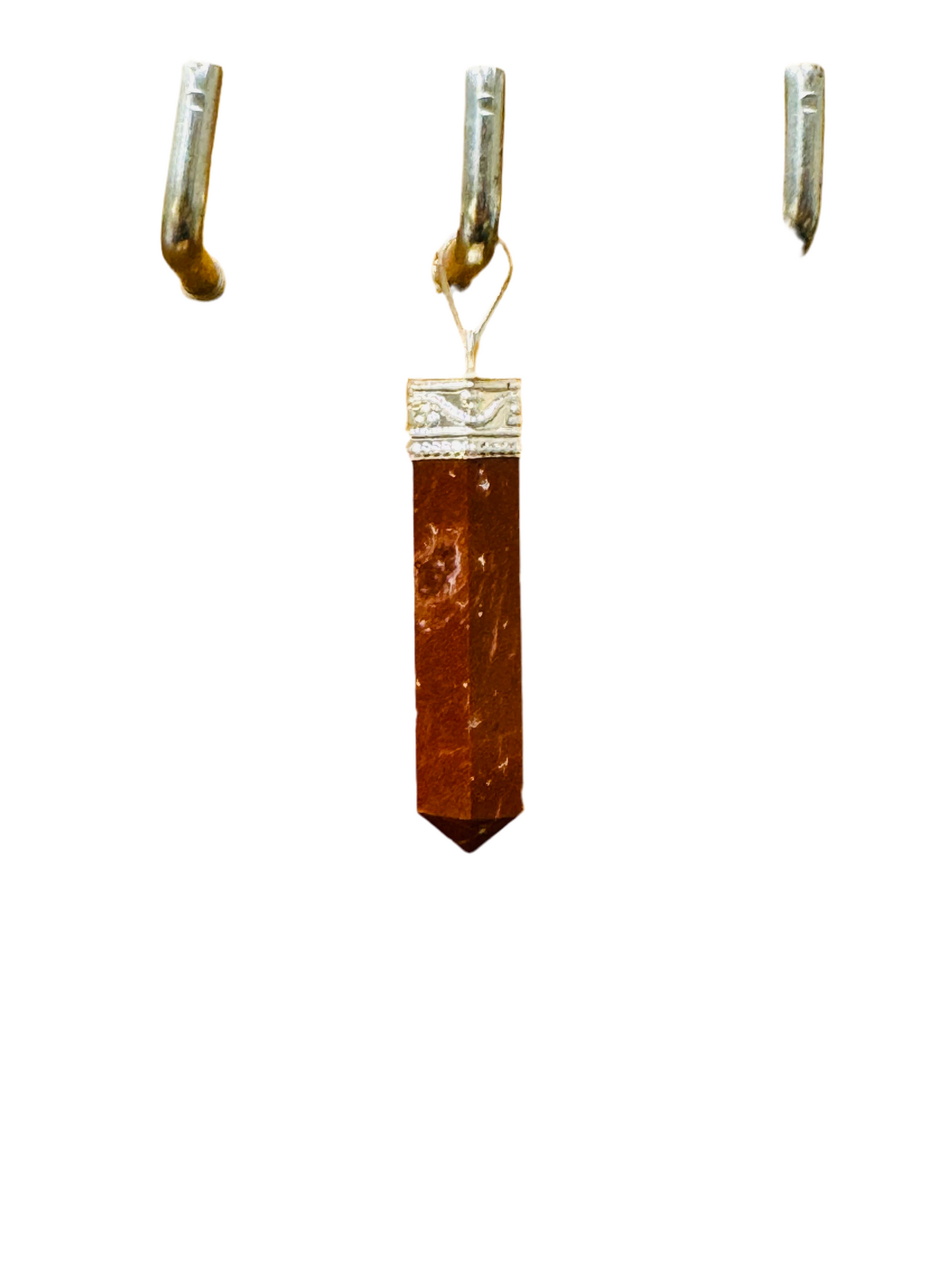 Red Jasper Gemstone Point Pendant