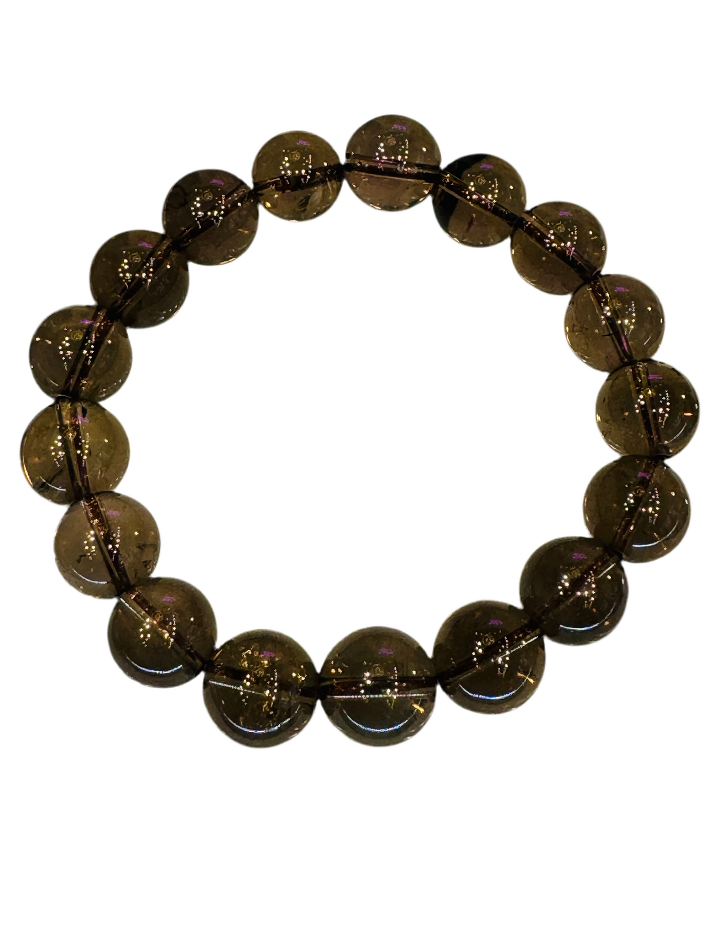 Smoky Quartz Gemstone Stretch Bracelet 10mm