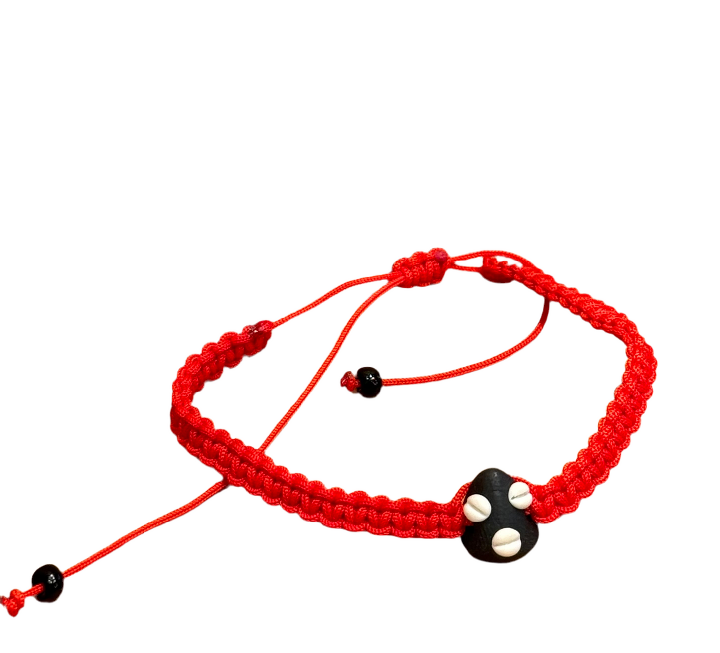 Orisha Yoruba Face Red String Bracelet 