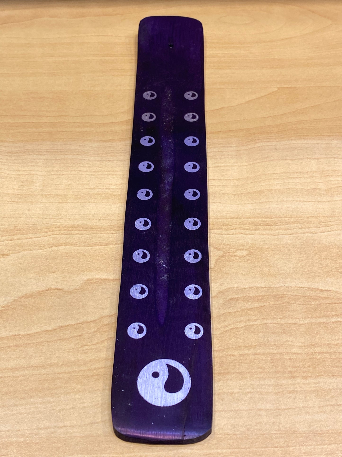 Wooden Incense Stick Holder Yin Yang (Purple)