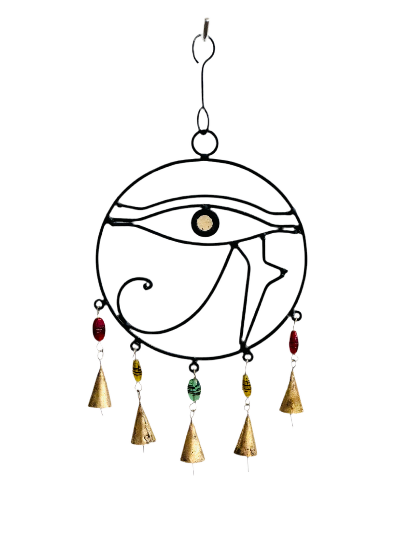 Handmade Eye Of Horus Cast Iron Wind Chime