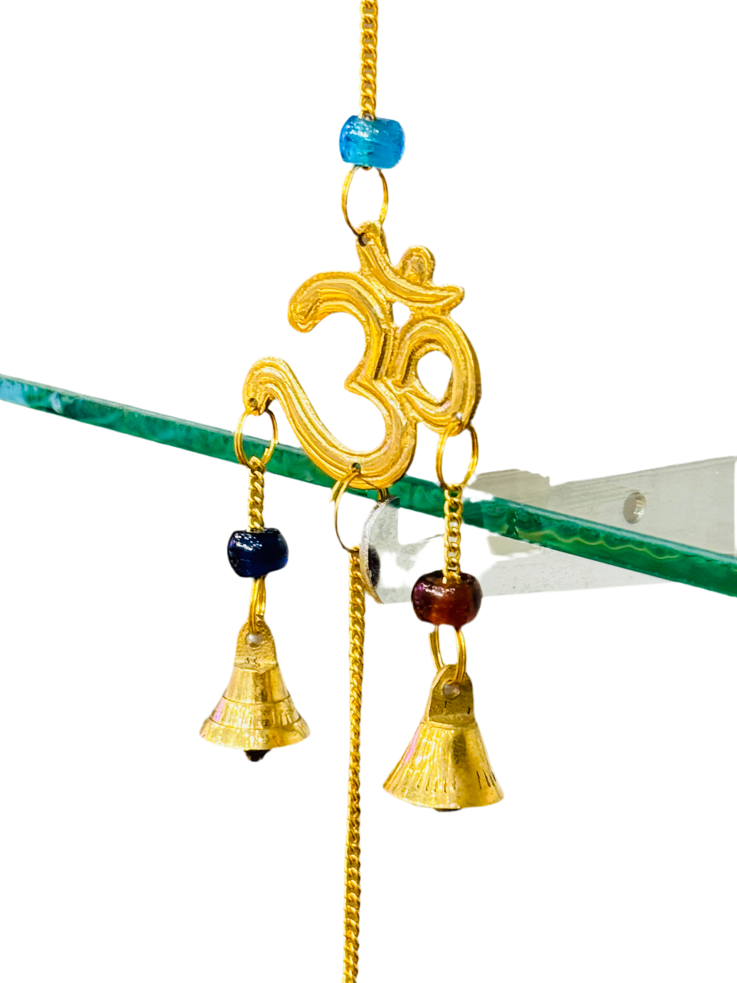 Brass Wind Chime with bells Ganesha Om Laxmi