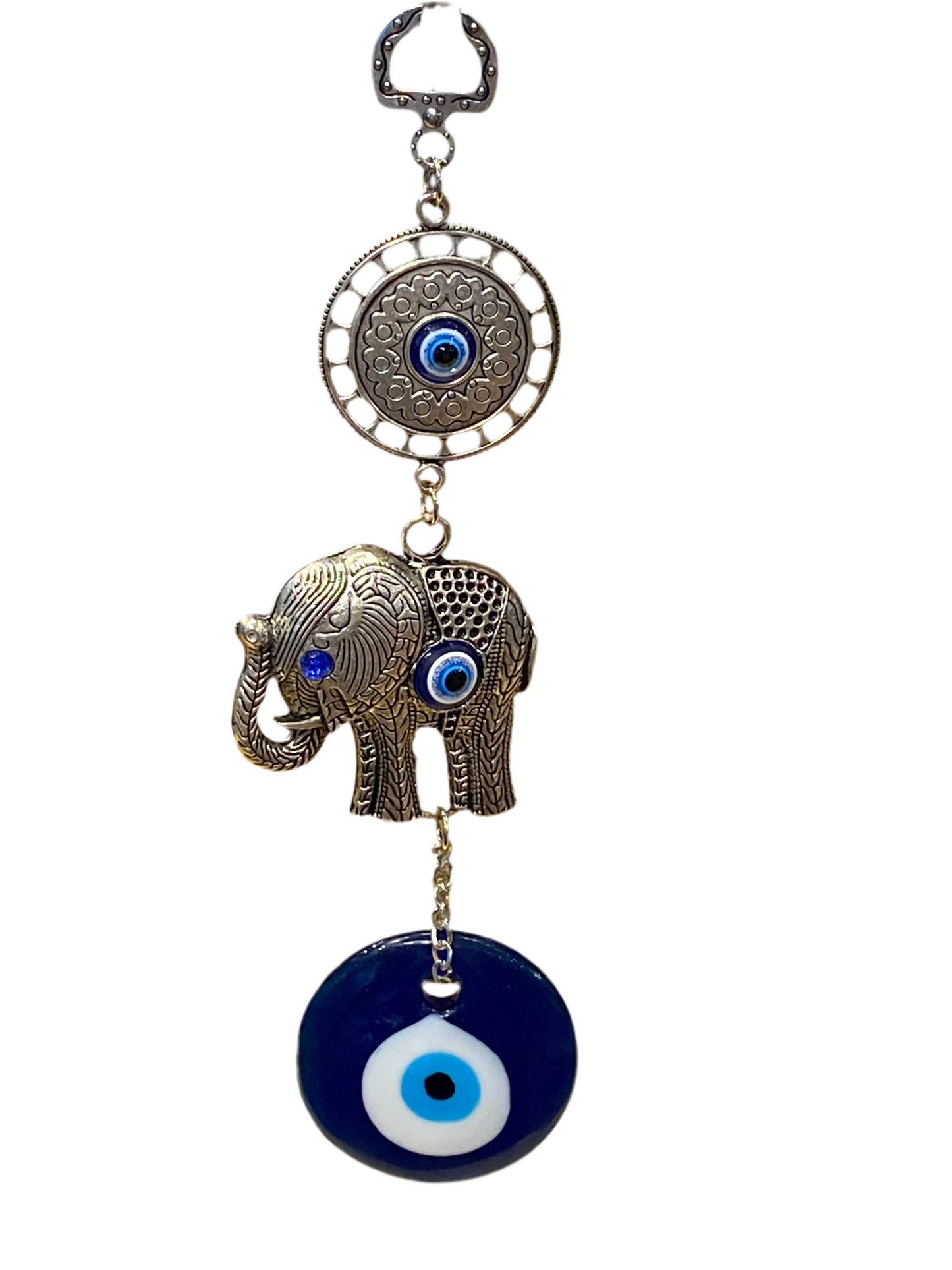 Mandala India Elephant With Evil Eye Medallion