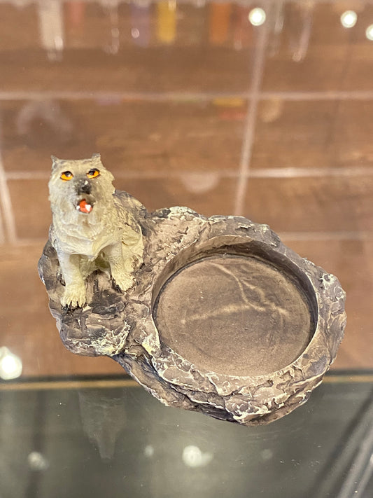 Sitting Wolf T-Lite Candle Holder