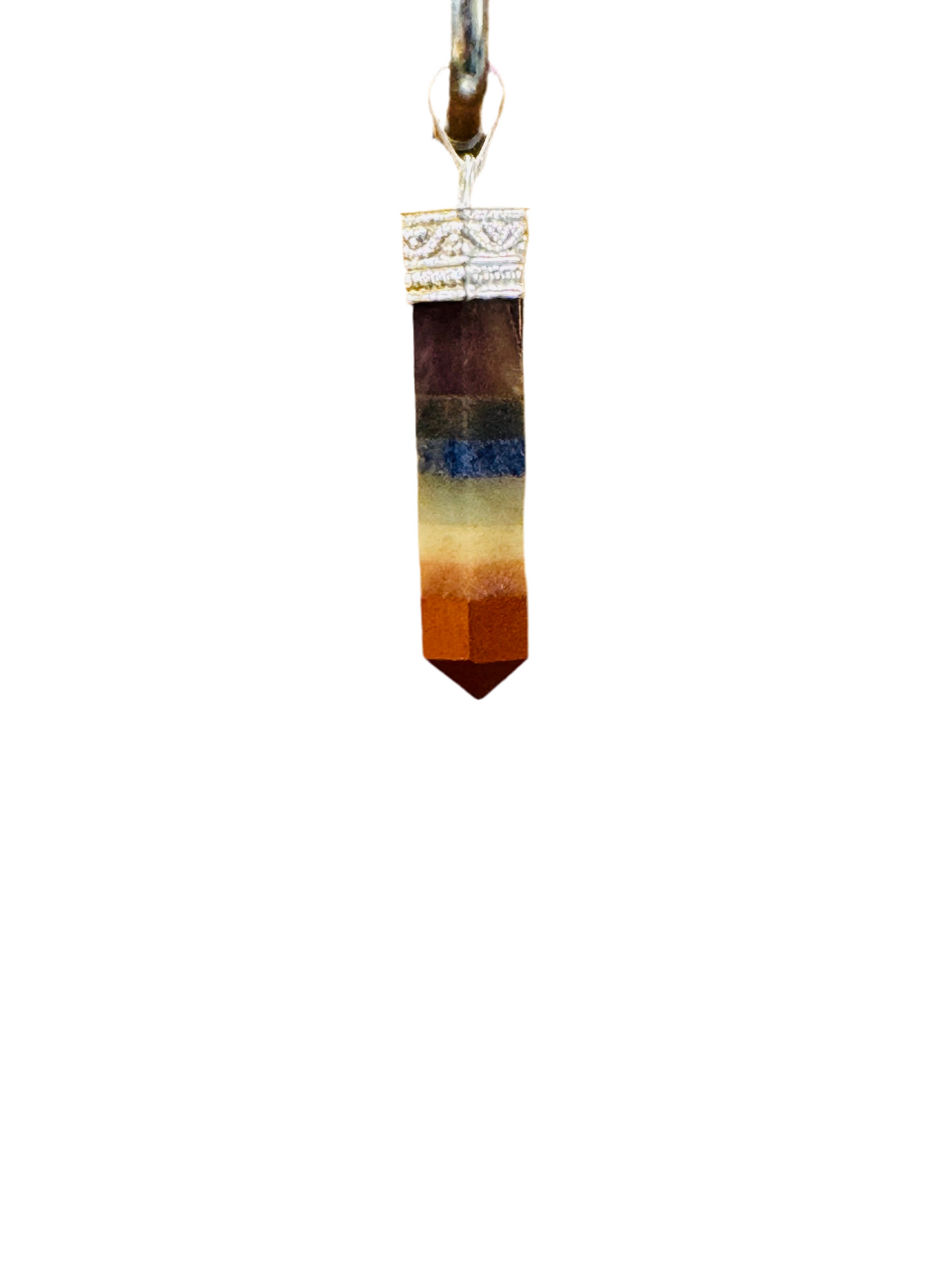 Chakra Layered Polished Point Pendant