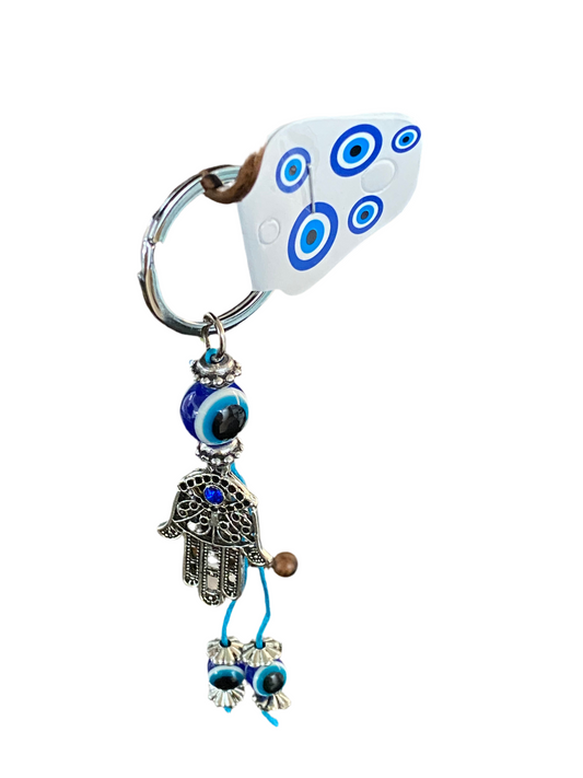 Hamsa Evil Eye Keychain