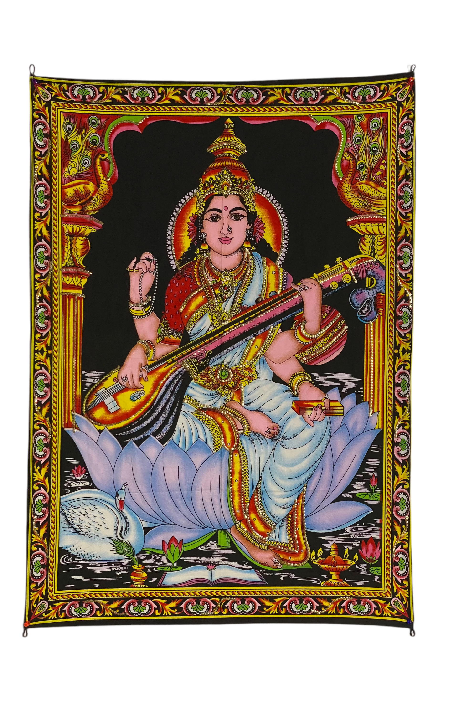 Goddess Saraswati Tapestry