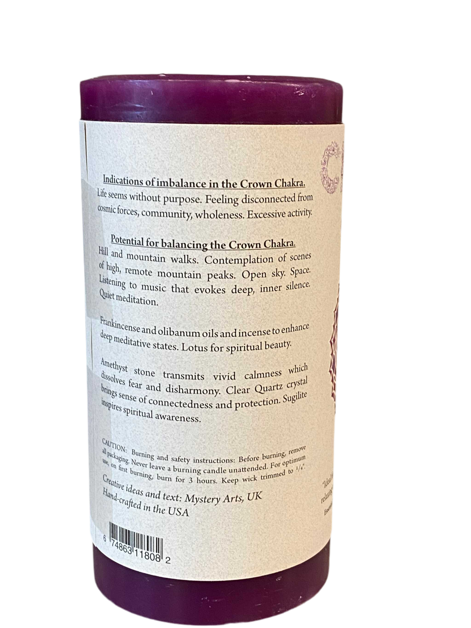 Crystal Journey Crown Chakra Candle 
