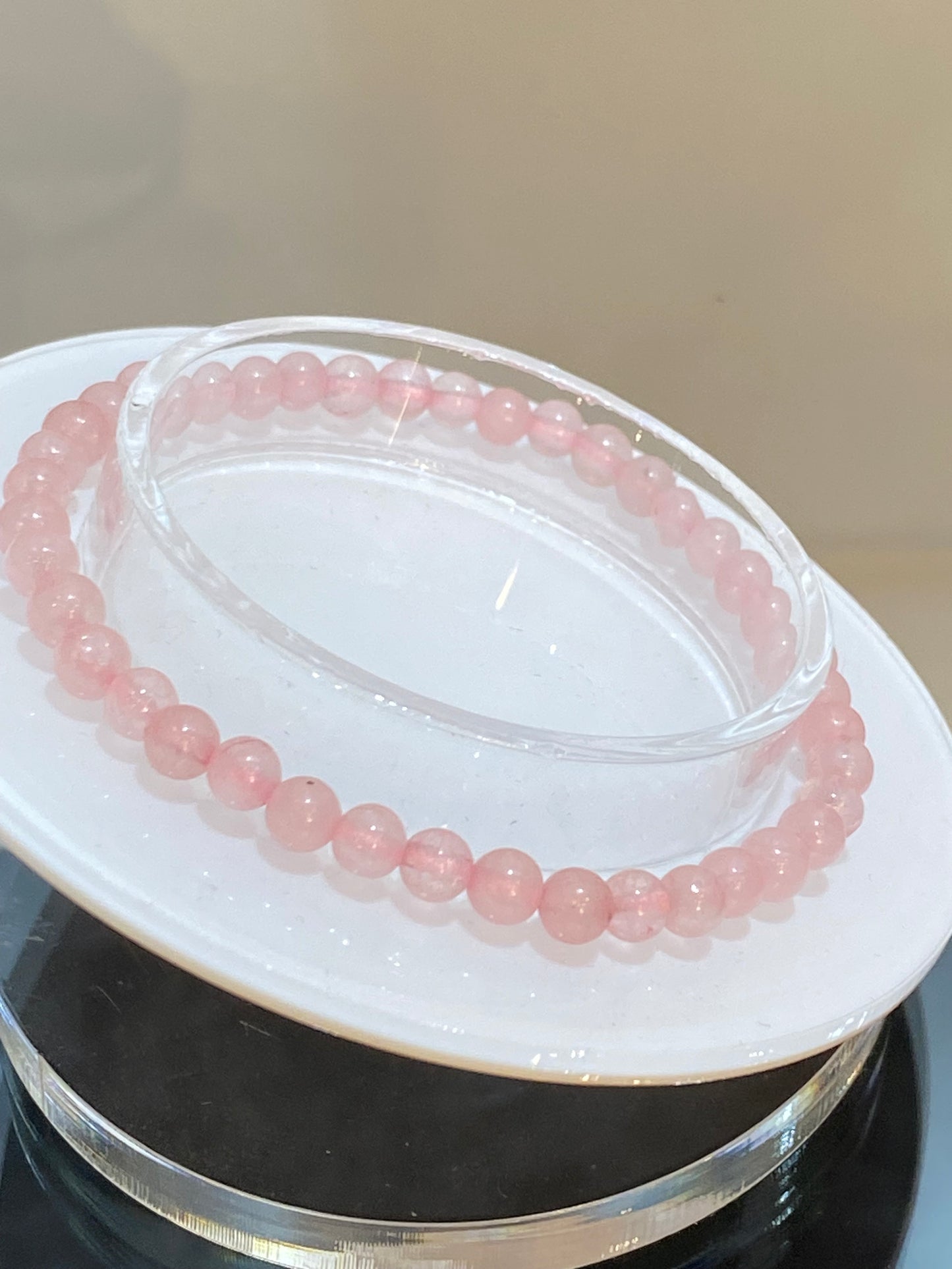 Rose Quartz Bracelet 4mm